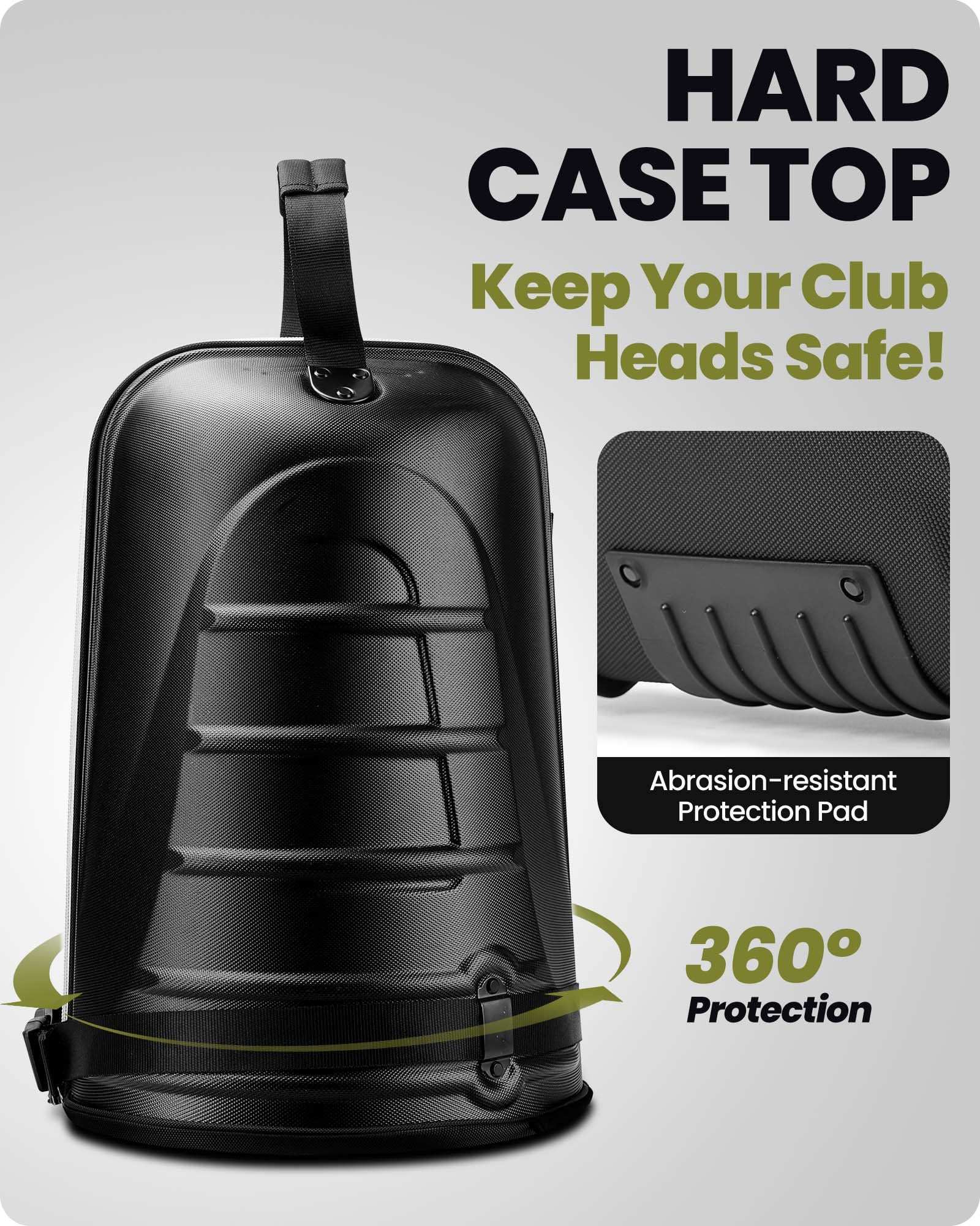 **OutdoorMaster Premium Golf Travel Bag with Wheels & Hard Case Top - Lightweight Airline-Approved Golf Club Protection for Easy Travel - Perfect for Airports, Golf Trips & Tournaments**