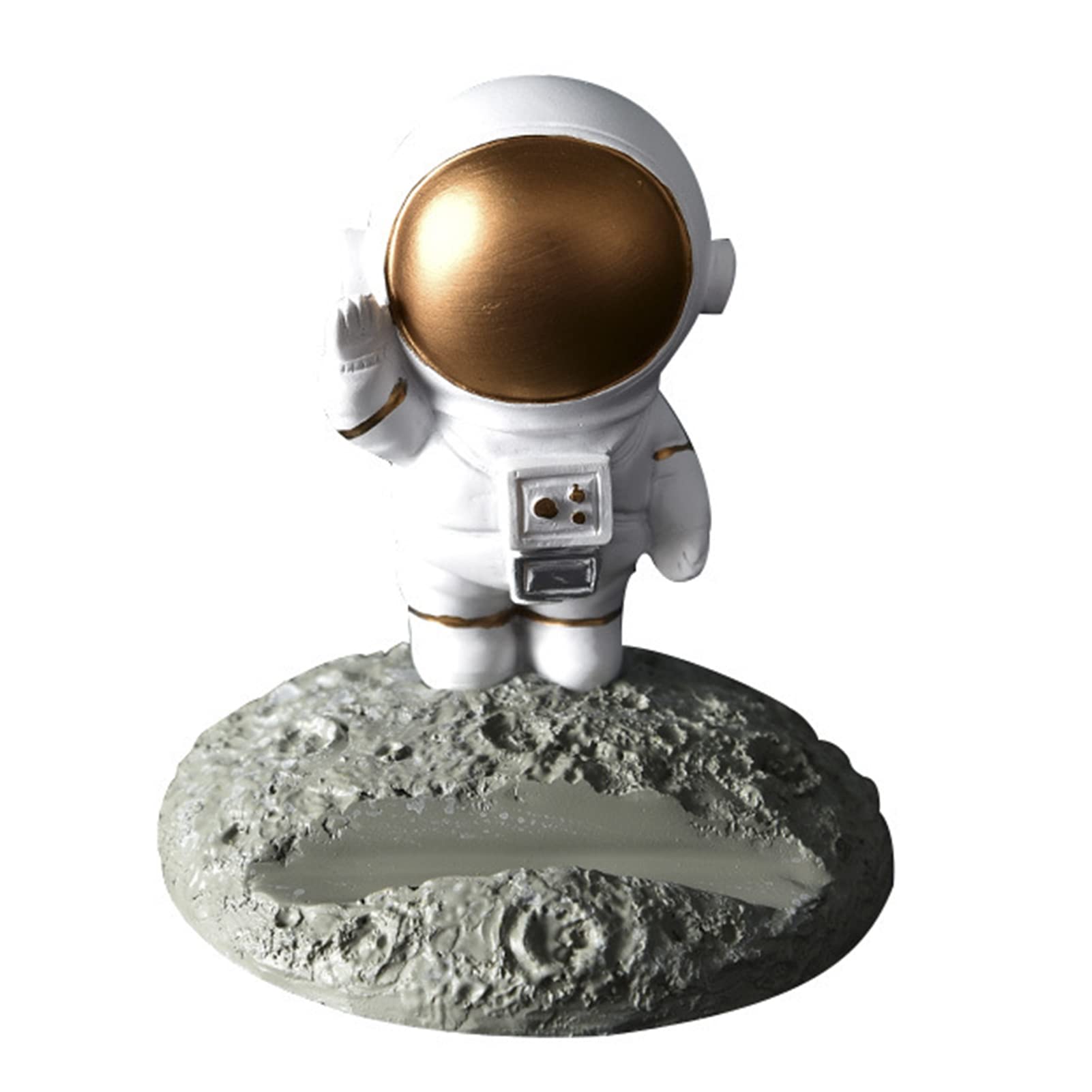 Premium Astronaut Model Phone Stand - Cartoon Resin Desk Holder for iPhone & Android - Unique Office & Home Decor for Tech Lovers - Perfect Gift for Space Enthusiasts & Workspace Organization