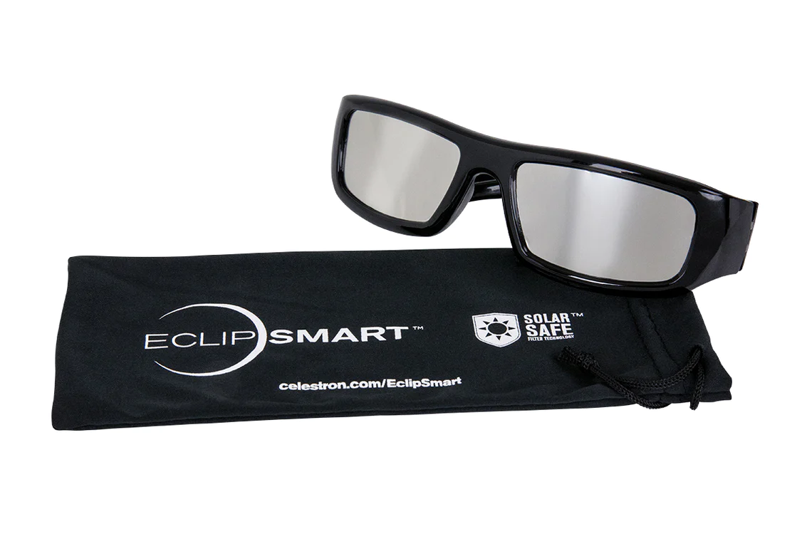 EclipSmart 3-Piece Solar Eclipse Observing & Photography Kit - Safe Solar Viewing Glasses, Telescope Filter & Smartphone Adapter for Eclipse Watching & Astrophotography
