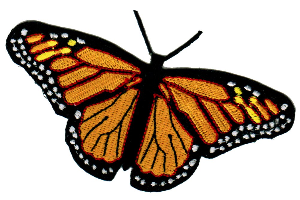 Monarch Butterfly Iron-On Patch - Vibrant Embroidered Insect Emblem Applique for Jackets, Bags & DIY Crafts | Perfect for Costumes, Fashion & Home Decor