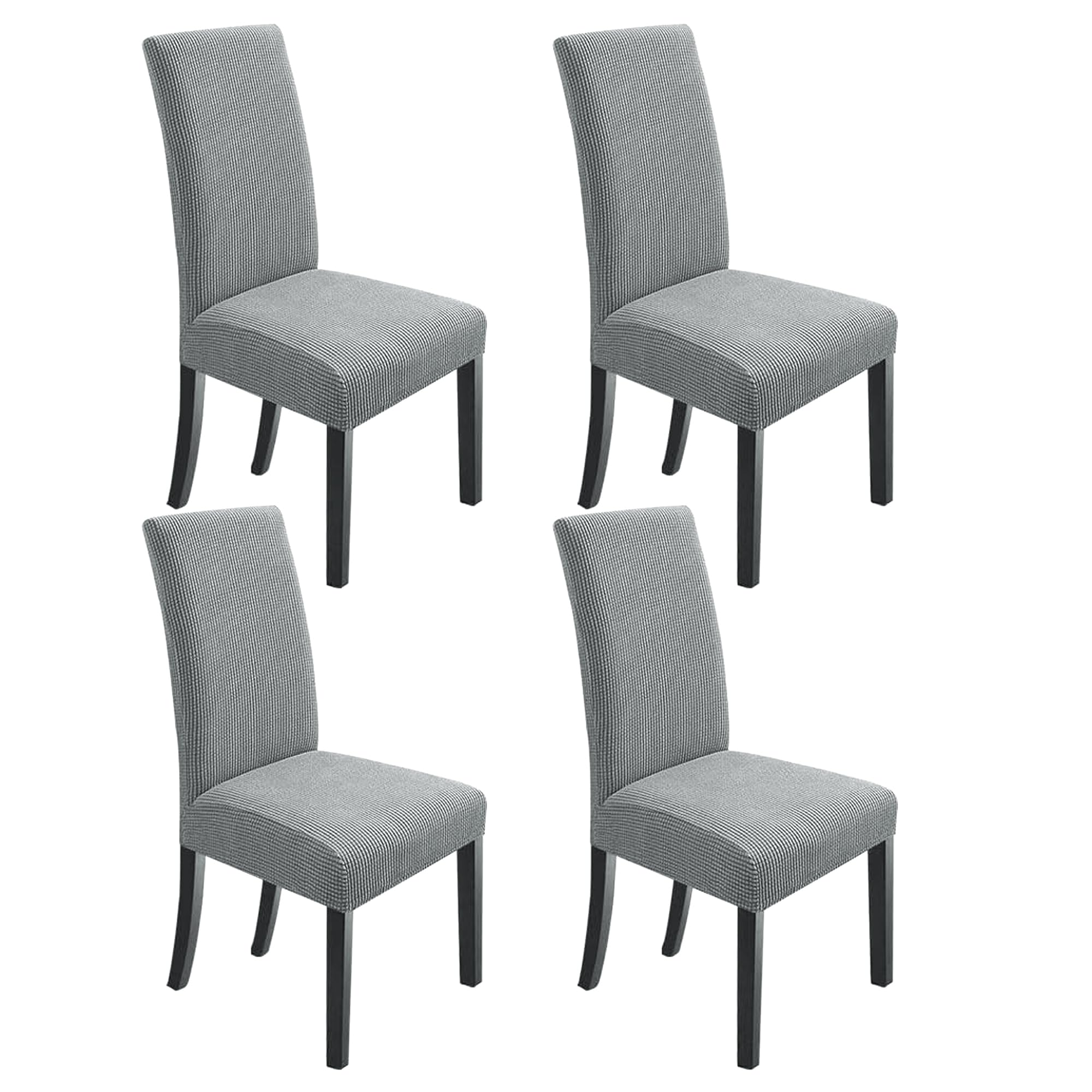 Stretch Parson Chair Covers Set of 4 - Light Grey for Dining Room
