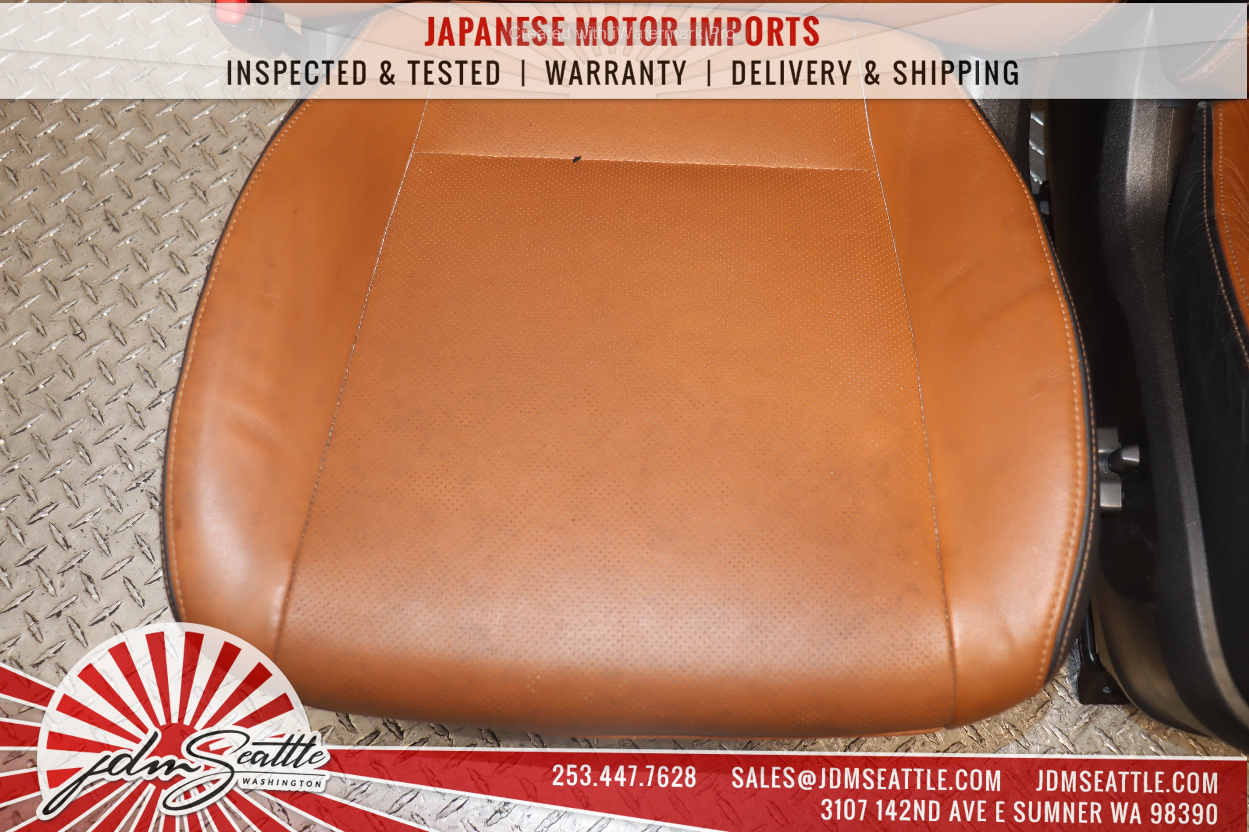 2008-2014 Subaru Impreza WRX STI Premium GRB GVF Complete Leather Power Seats Set with Steering Wheel - Front & Rear Seats for JDM Car Enthusiasts | Perfect for Upgrades & Restorations