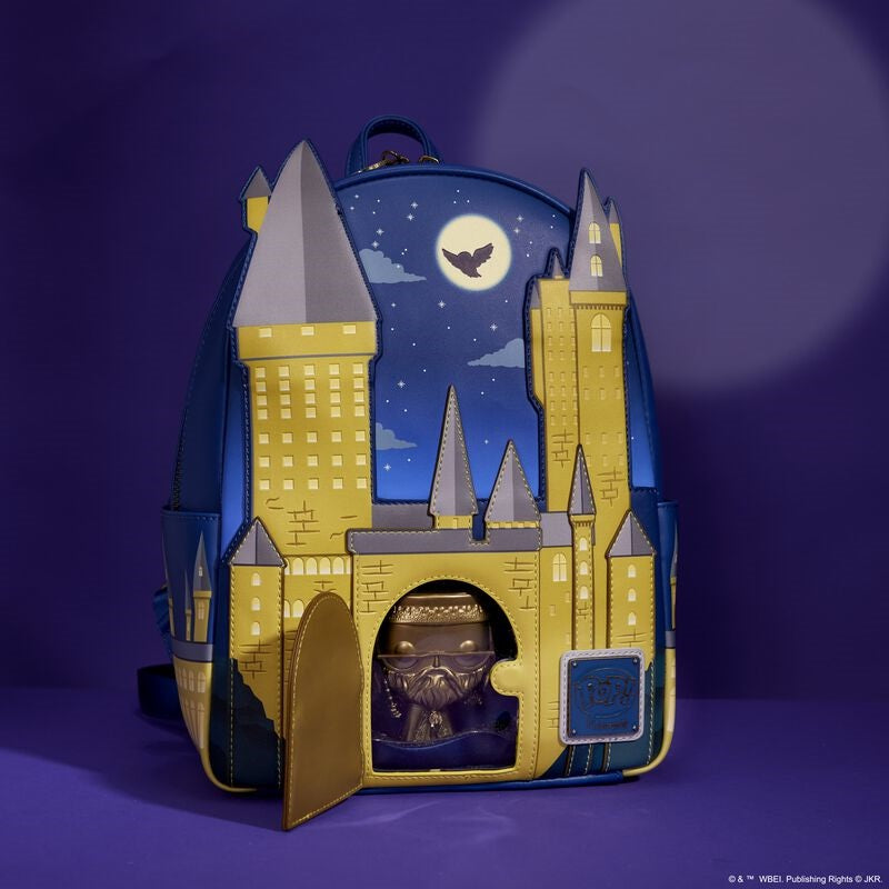 Harry Potter Dumbledore Gold Funko Pop Vinyl Figure & Loungefly Backpack - Collectible Gift for Fans, Movie Merchandise, Cosplay Accessory