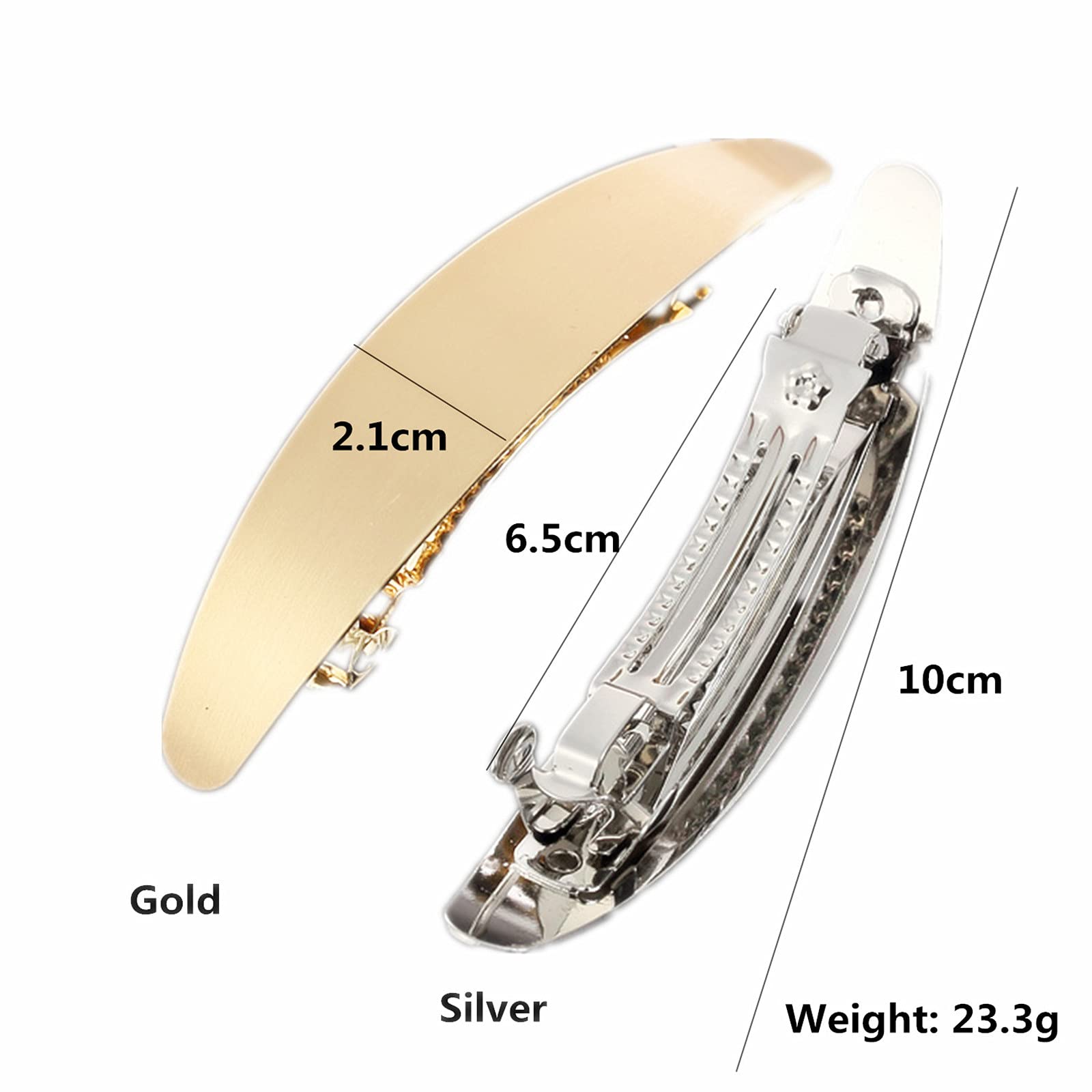 3-Piece Silver Thin Handmade Hair Clip Set - Elegant French Style Metal Hair Pins & Barrettes for Women & Girls | Perfect for Weddings, Parties & Everyday Hairstyling
