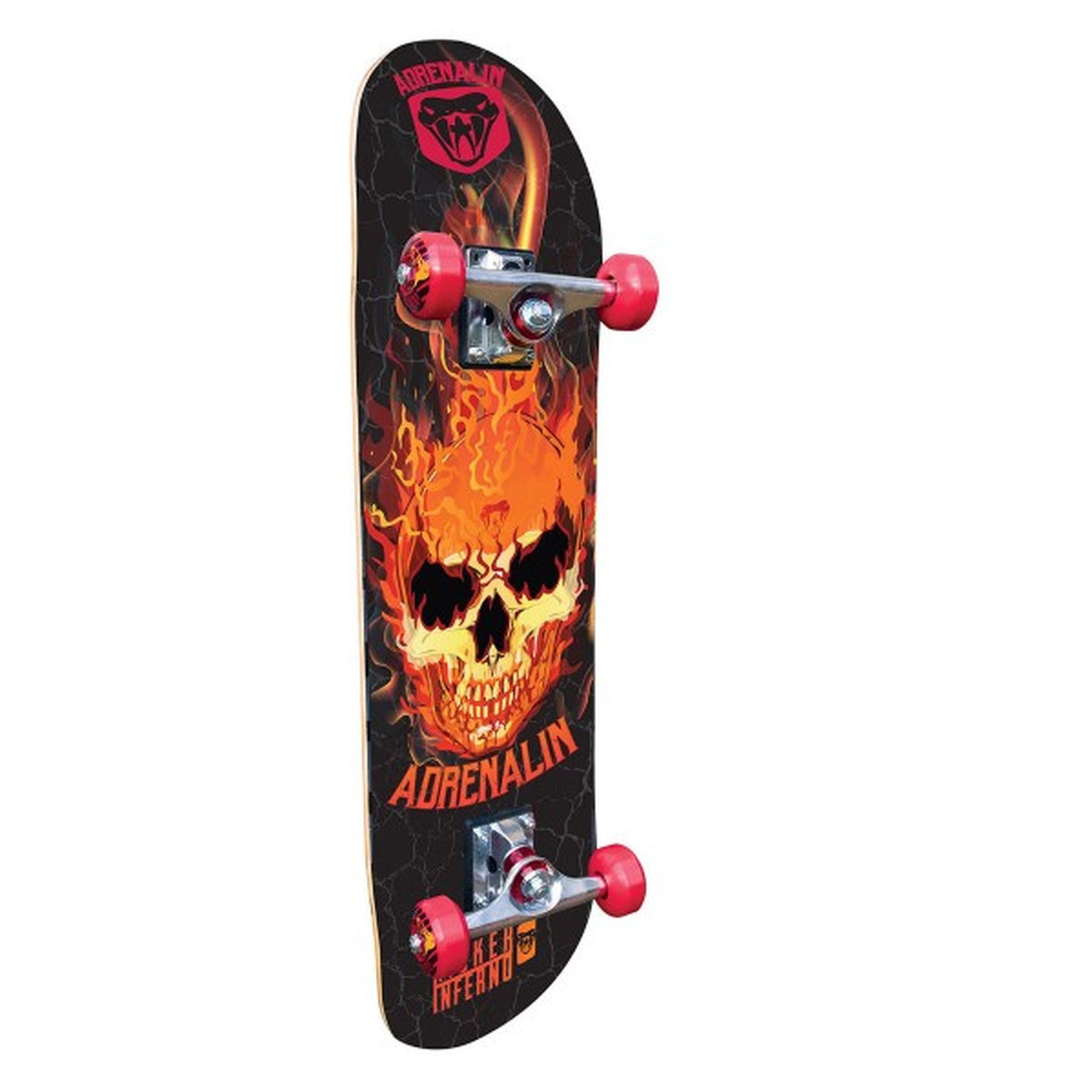 Adrenalin Kicker Inferno Skateboard - High Performance Pro Skateboard for Street & Park Riding | Durable Maple Deck with Grip Tape | Perfect for Tricks, Commuting & Extreme Sports