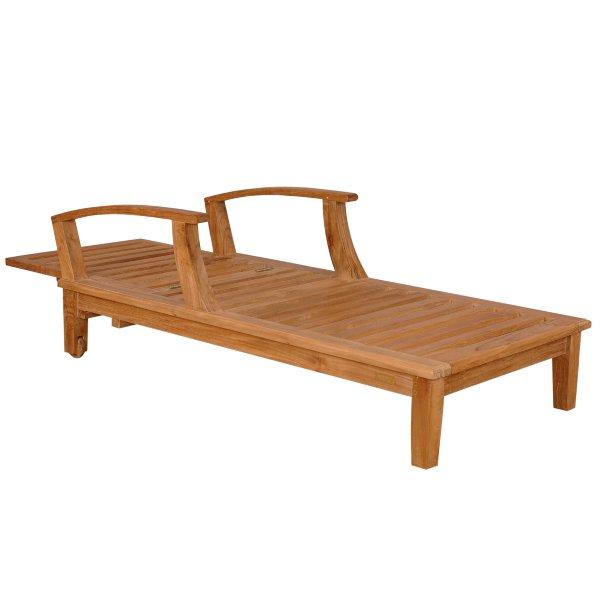 Premium Brianna Sun Lounger with Adjustable Armrests - Outdoor Patio Poolside Relaxation Chair for Beach, Garden & Backyard