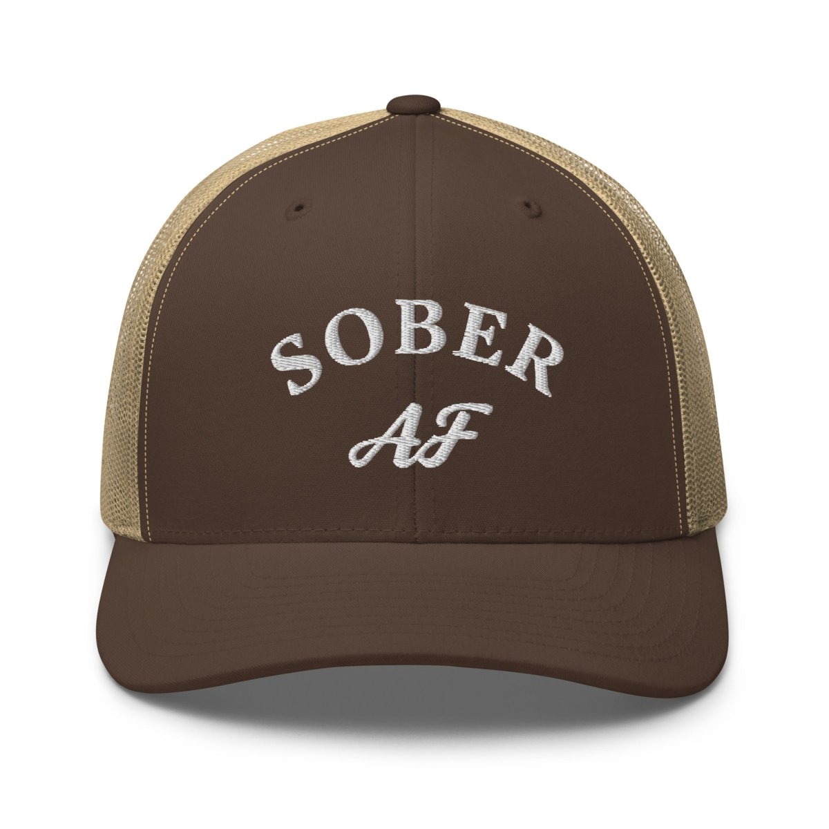 Sober AF Embroidered Trucker Hat - Funny Novelty Baseball Cap for Men & Women - Perfect for Parties, Festivals, and Everyday Wear