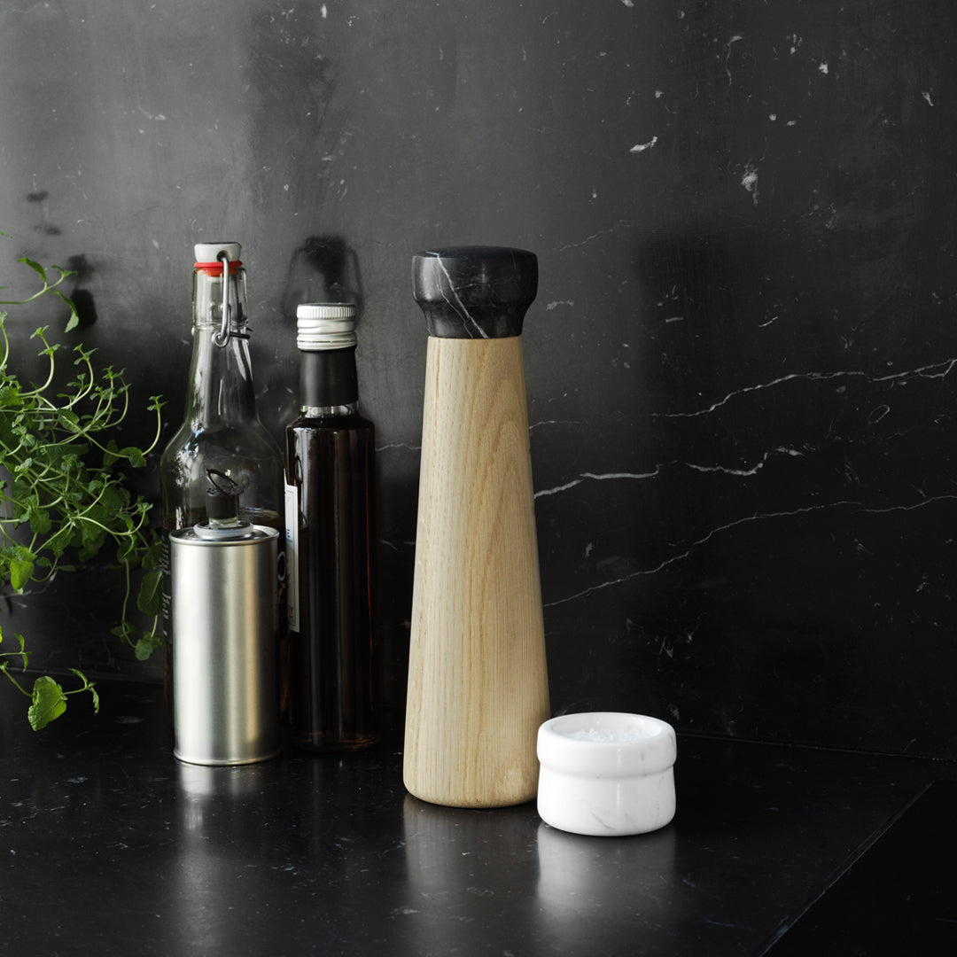Premium Handcrafted Salt and Pepper Shaker Set - Set of 6 - Elegant Kitchen Dining Table Seasoning Containers for Home, Restaurant & Gift Giving