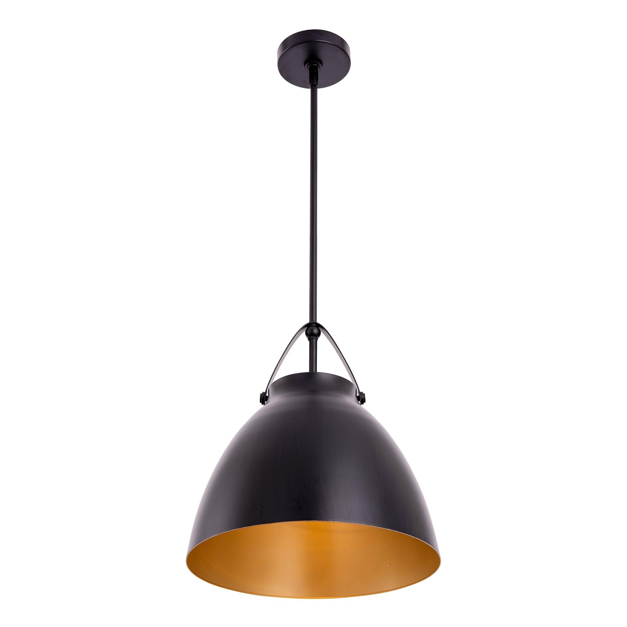 Modern 1-Light Metal Dimmable Pendant Light Fixture for Kitchen Island, Dining Room, or Bedroom - Adjustable Hanging Ceiling Lamp with Vintage Industrial Style