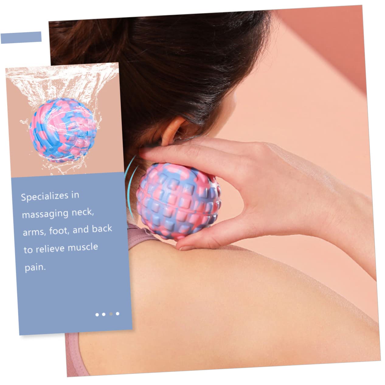 CLISPEED 2-Pack Massage Balls for Yoga, Fitness & Foot Relief - EVA Foam Therapy Balls for Myofascial Release, Muscle Recovery & Plantar Fasciitis Pain Relief - Perfect for Athletes, Runners & Office Workers