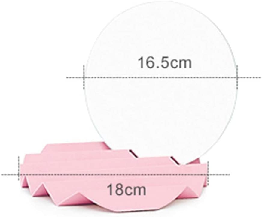 Portable Makeup Mirror with LED Lights - Compact Desktop Vanity Mirror for Students, Princess Style Dressing Mirror with Storage - Perfect for Bedroom, Dorm Room & Travel Makeup Application