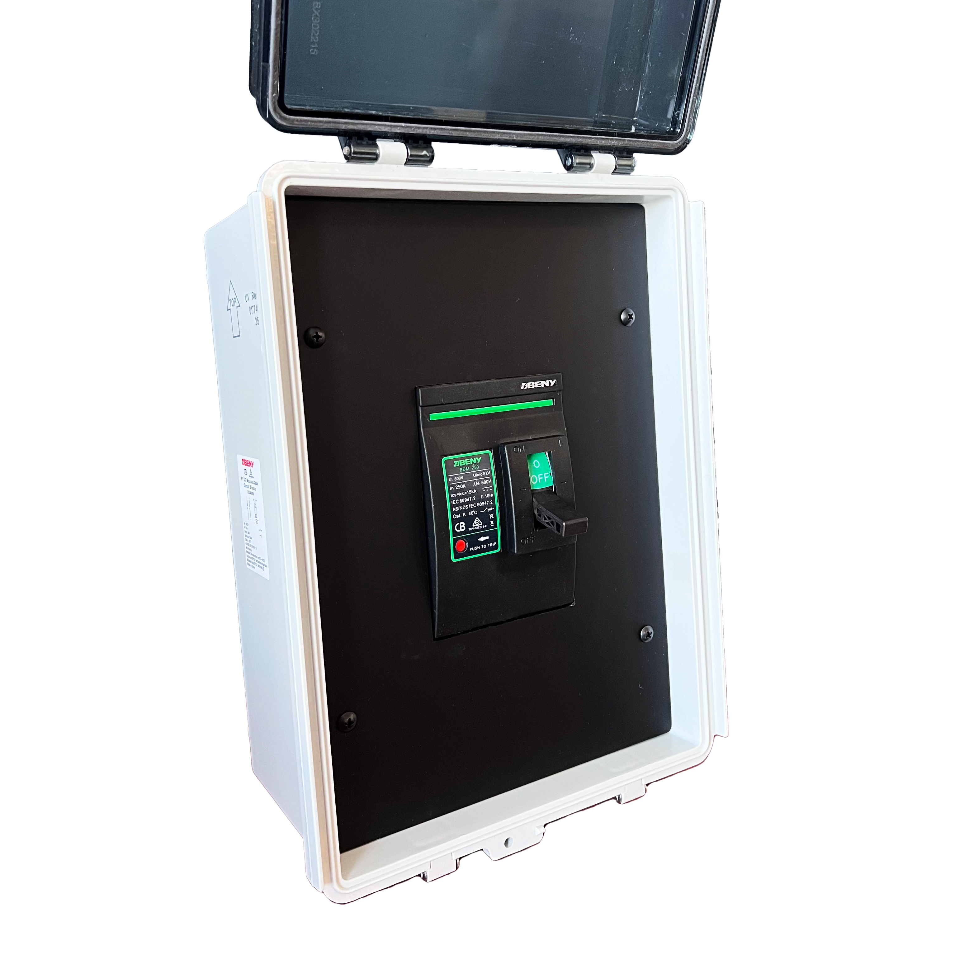 BENY DC Molded Case Circuit Breaker 2 Pole 250A - Heavy Duty Protection for Solar Power Systems, EV Charging Stations & Industrial Equipment
