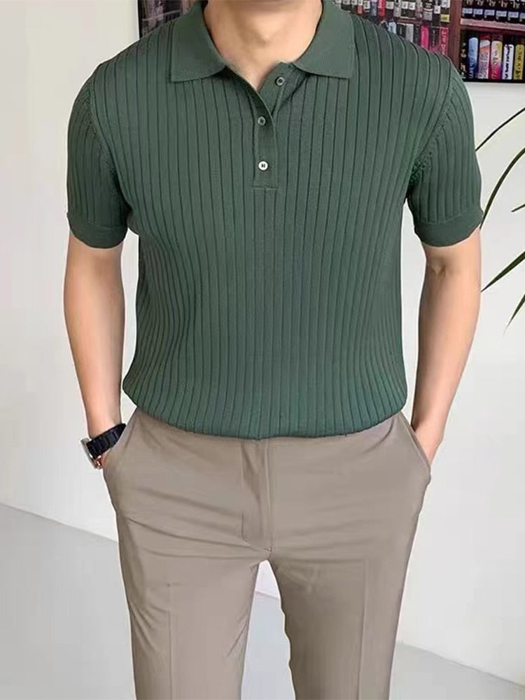 AntoniosClothing Men's Stretch Casual Polo T-Shirt - Breathable Comfort Fit for Work, Golf & Everyday Wear