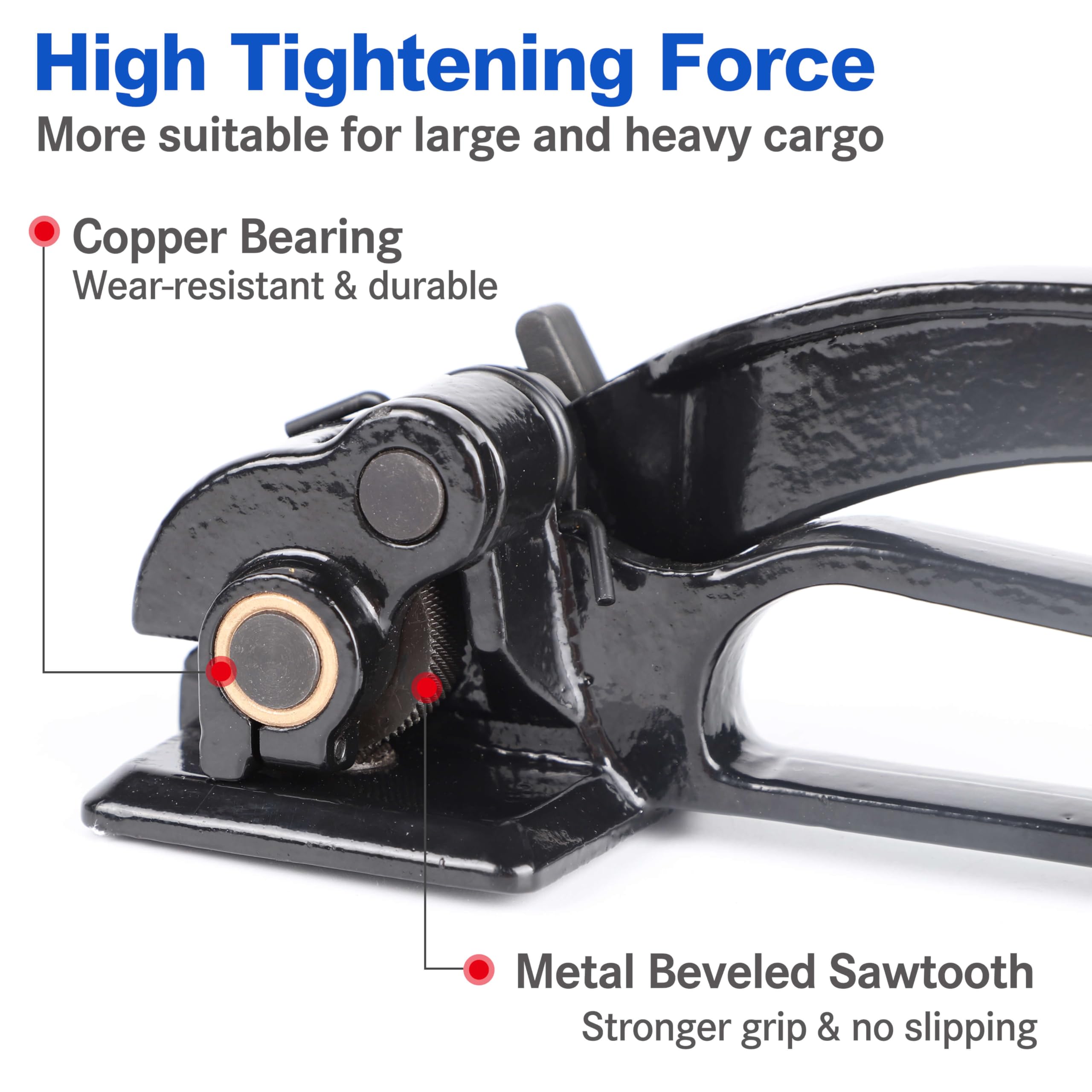 Heavy Duty Steel Strapping Tensioner Tool - 3/8