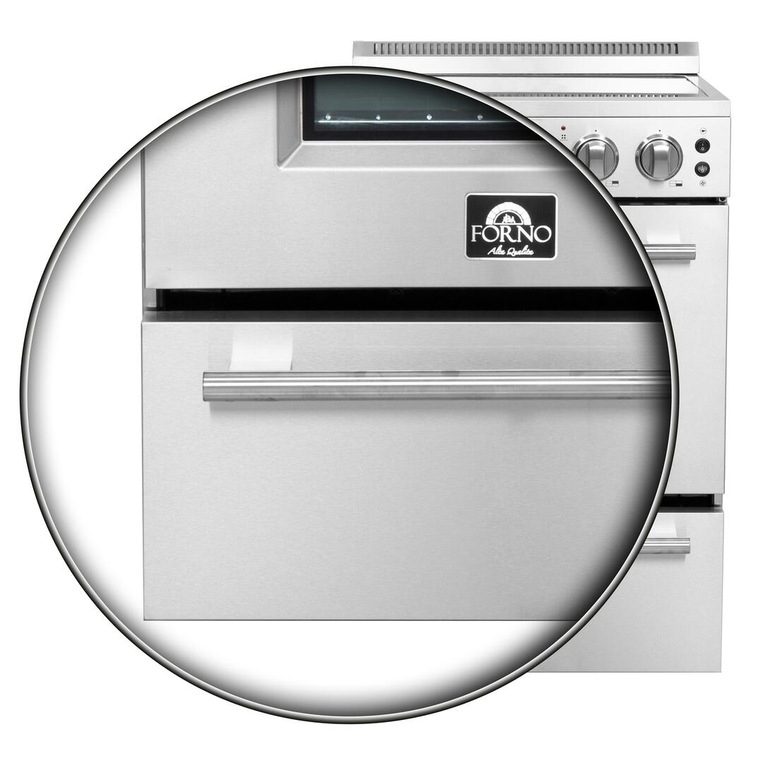 Forno 24 Inch Pro Style Electric Range with 4 Burners - Stainless Steel Stove for Home Kitchen, FFSEL6069 24 | Perfect for Cooking, Baking & Family Meals