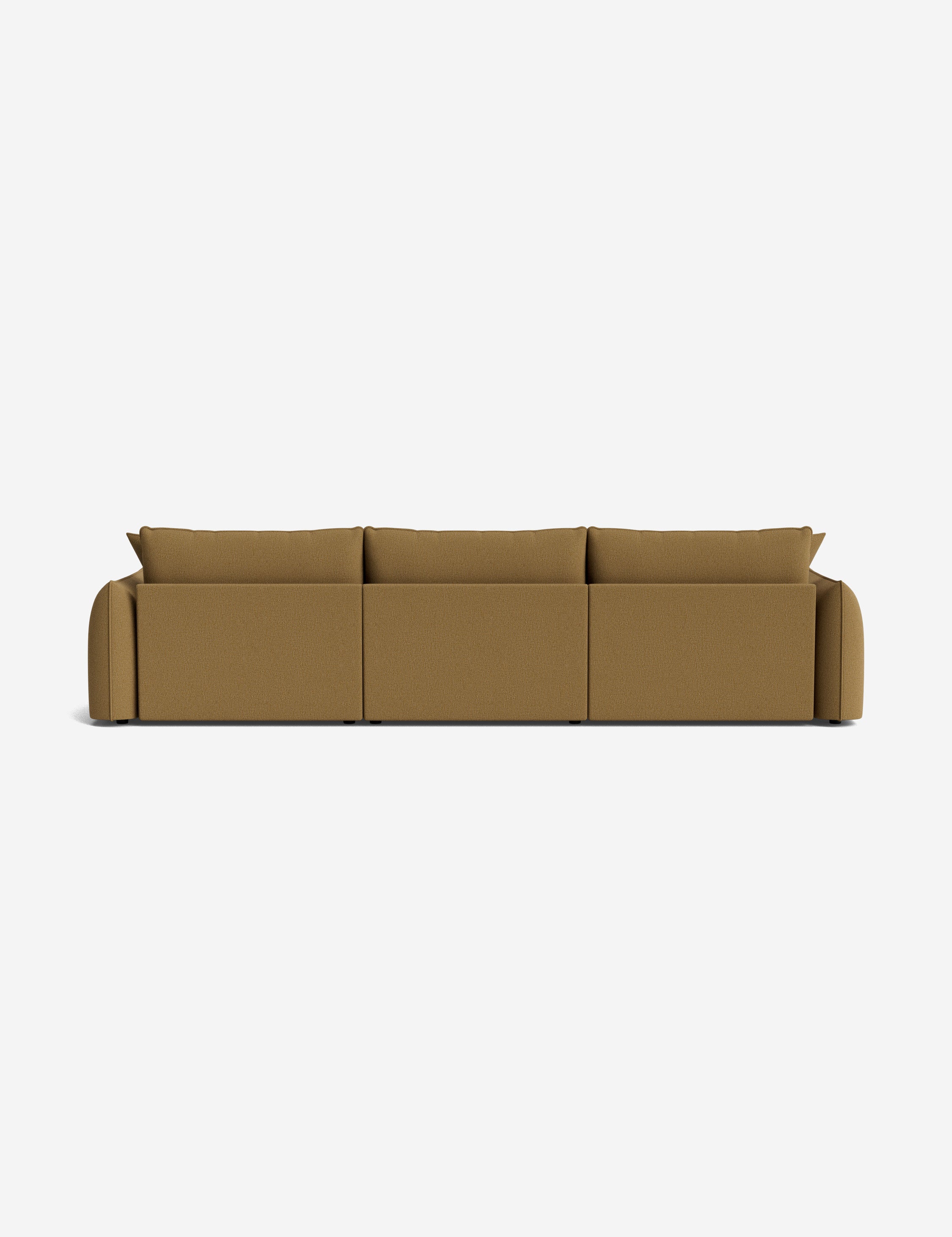 Balmer Sectional Sofa with Ottoman - Modern L-Shaped Couch Set for Living Room, Lounge & Home Theater - Comfortable Fabric Sofa with Chaise & Storage Ottoman