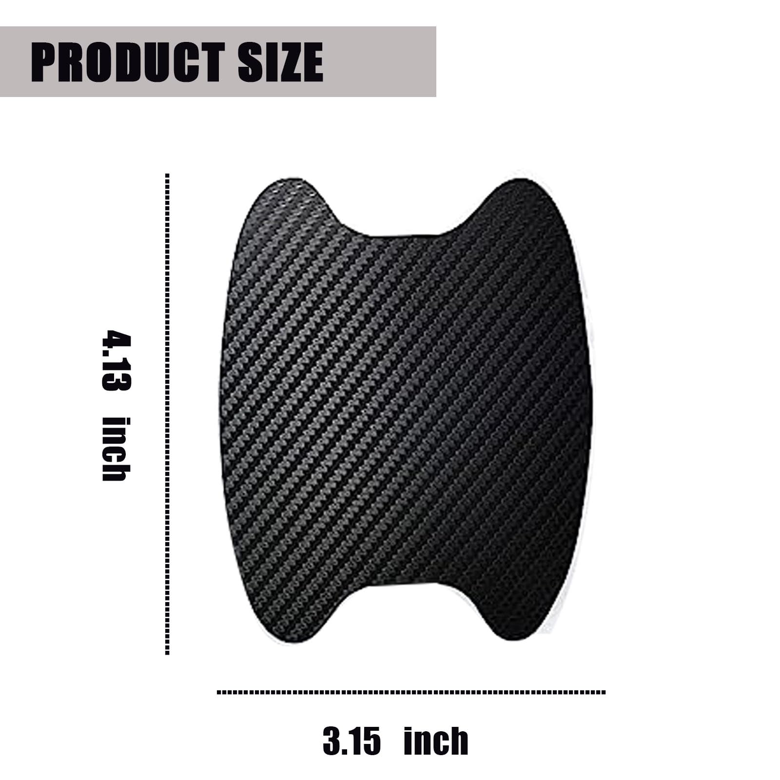 8-Piece Car Door Protection Kit - Scratch-Proof Door Handle Stickers & Carbon Fiber Door Bowl Protectors - Universal Fit for Most Cars, Trucks, Vans (Black) - Prevent Scratches & Keep Your Vehicle Looking New