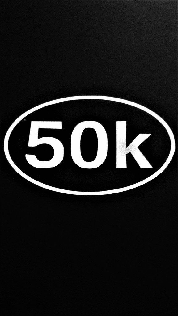 50K Marathon Running Stickers (2 Pack) - 5