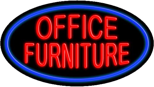 Custom Glass Neon Sign for Office Furniture - USA Made, Modern LED Desk Decor for Workspace & Business Gifts