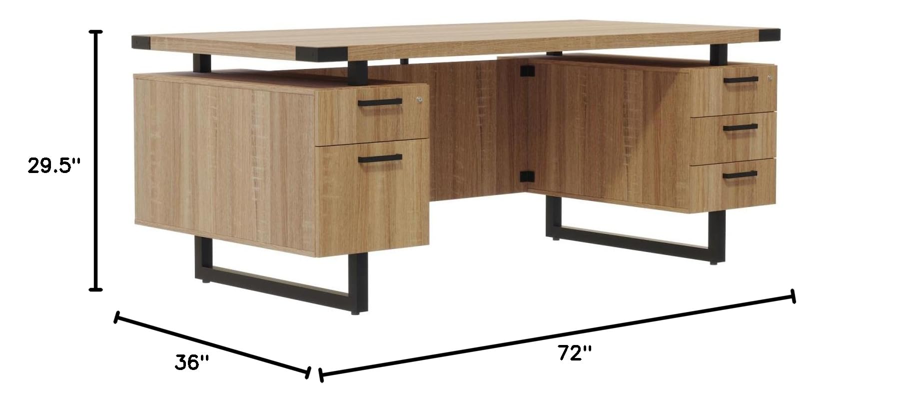 Safco Mirella Adjustable Height Standing Desk - Ergonomic Home Office Furniture for Work from Home & Small Spaces | Perfect for Remote Workers, Students & Gaming Setup