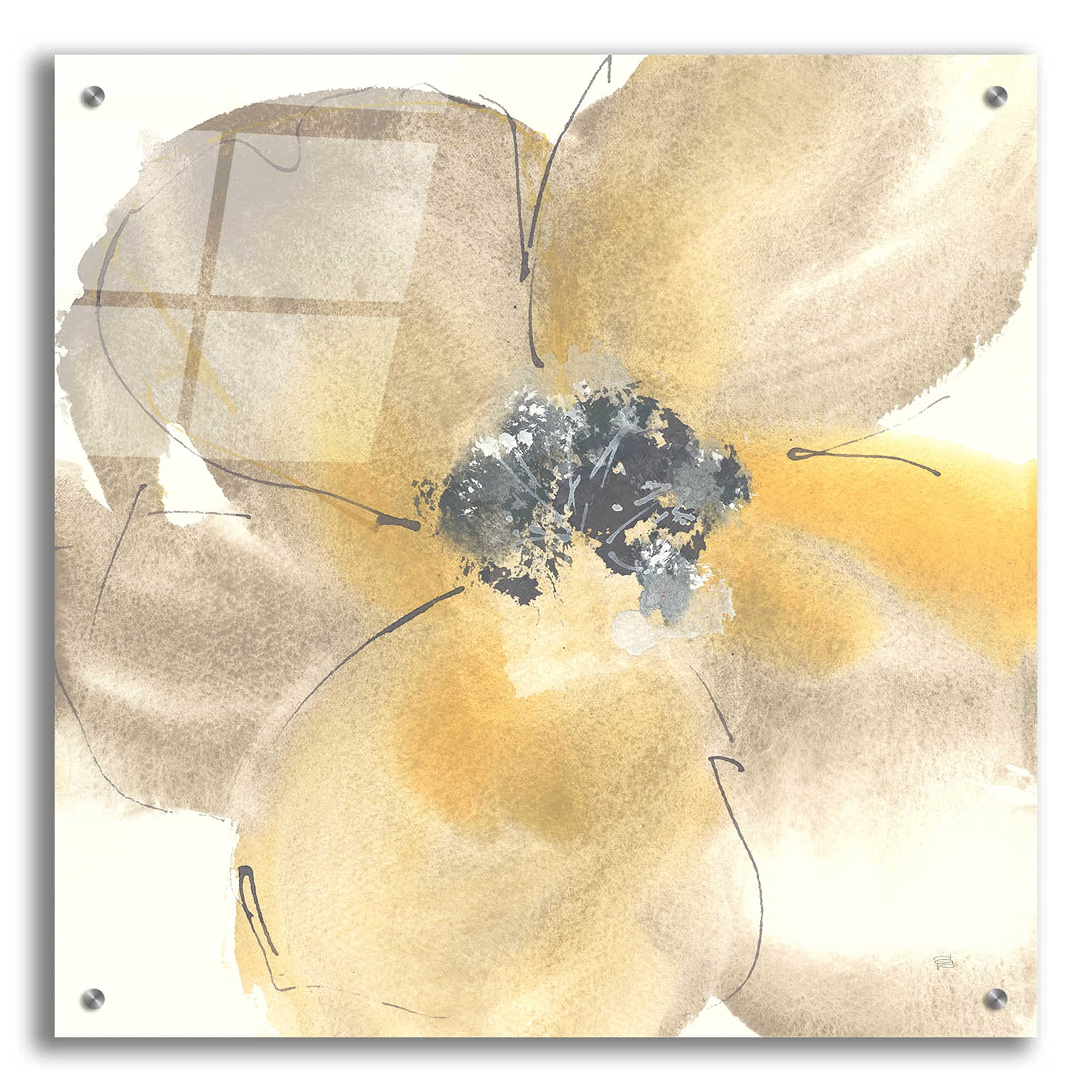 Flower Tones II by Chris Paschke - 24x24 Inch Modern Abstract Floral Canvas Art Print - Perfect for Living Room, Bedroom & Office Wall Decor