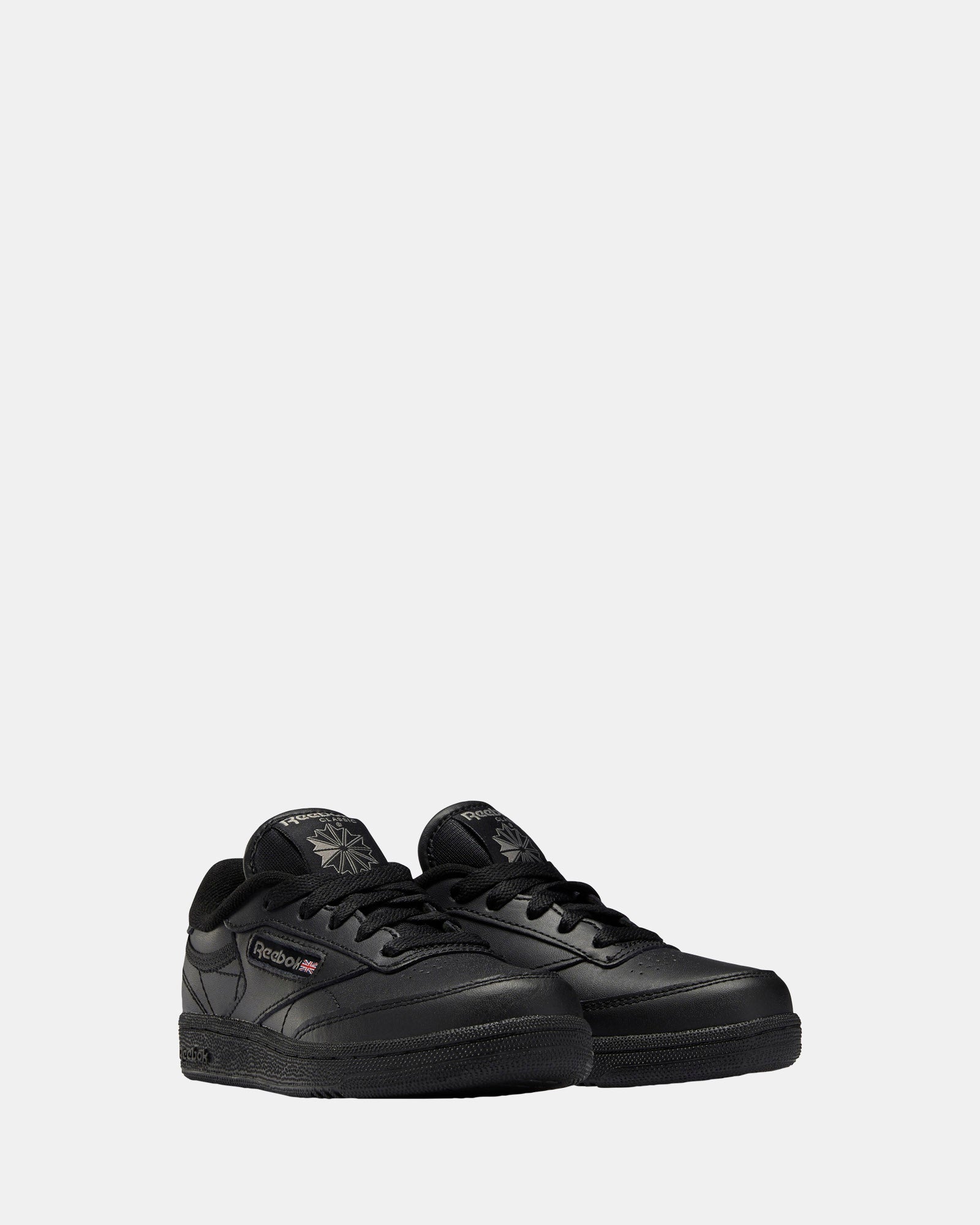 Reebok Club C Little Kids Sneakers - Black/Charcoal Classic Casual Shoes for Boys & Girls | Perfect for School, Playground & Everyday Wear