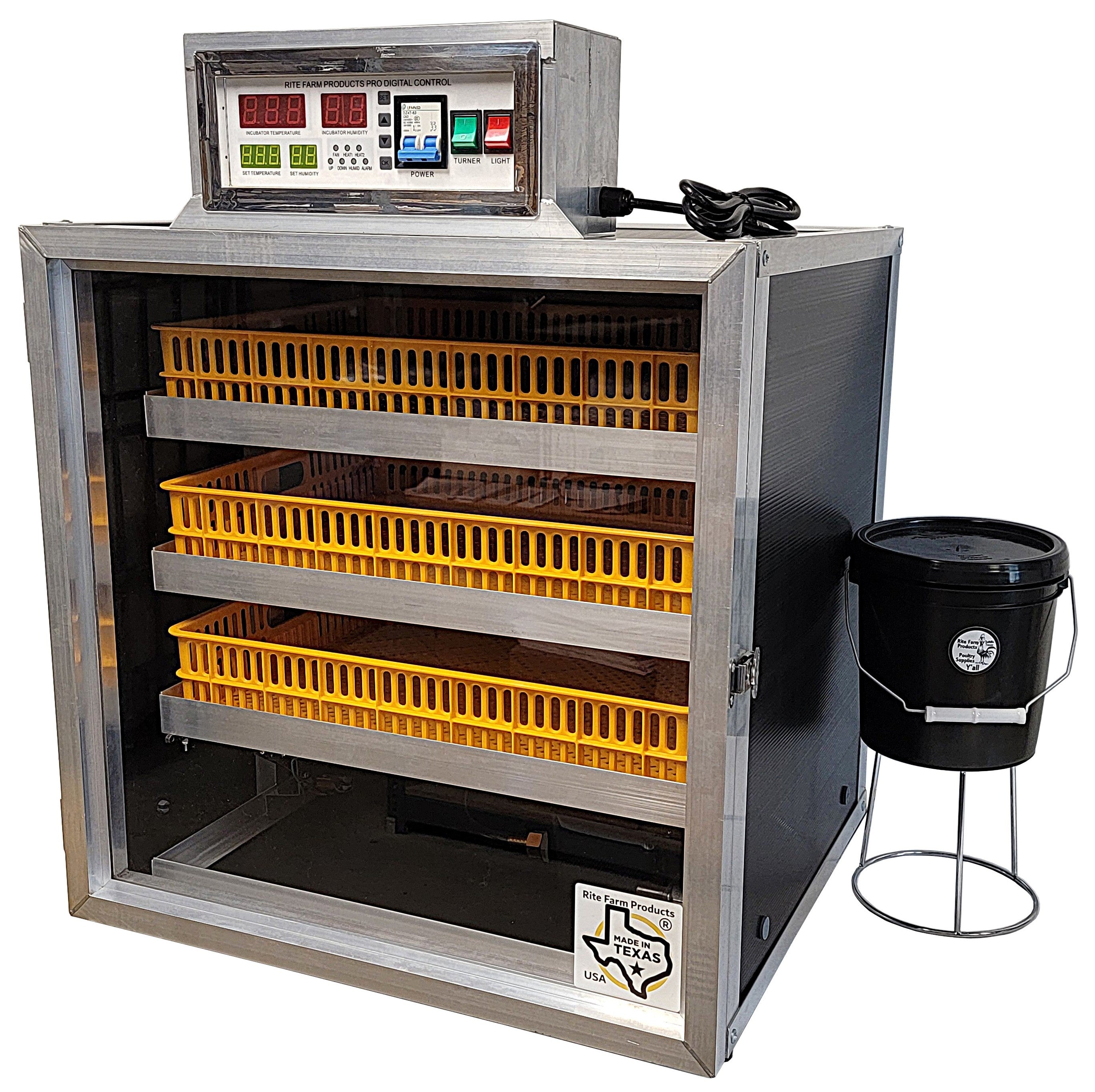 Rite Farm Products PRO264 Professional Cabinet Egg Incubator & Hatcher - Made in USA - Ideal for Poultry Farmers, Hobbyists & Backyard Chicken Breeders