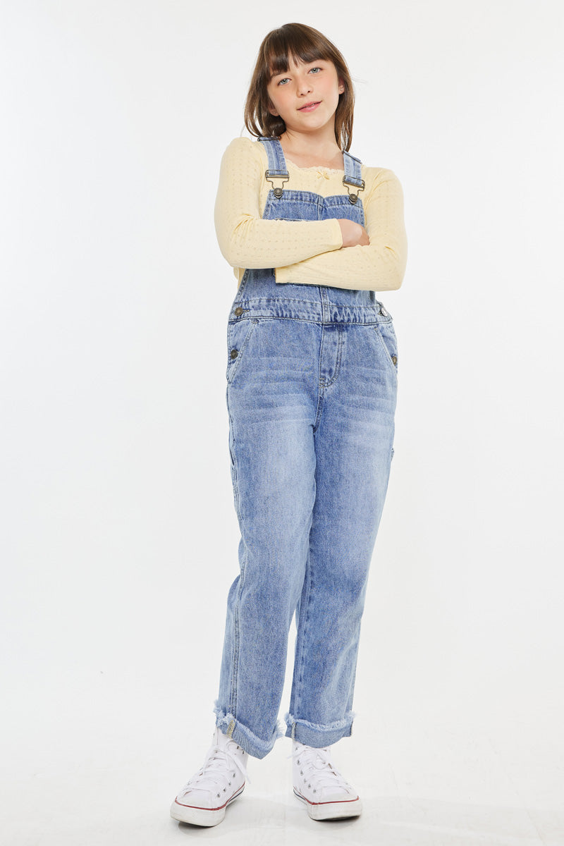 Cordelia Relaxed Kid Overalls - Comfortable Denim Overalls for Boys & Girls - Perfect for Playtime, School & Outdoor Adventures