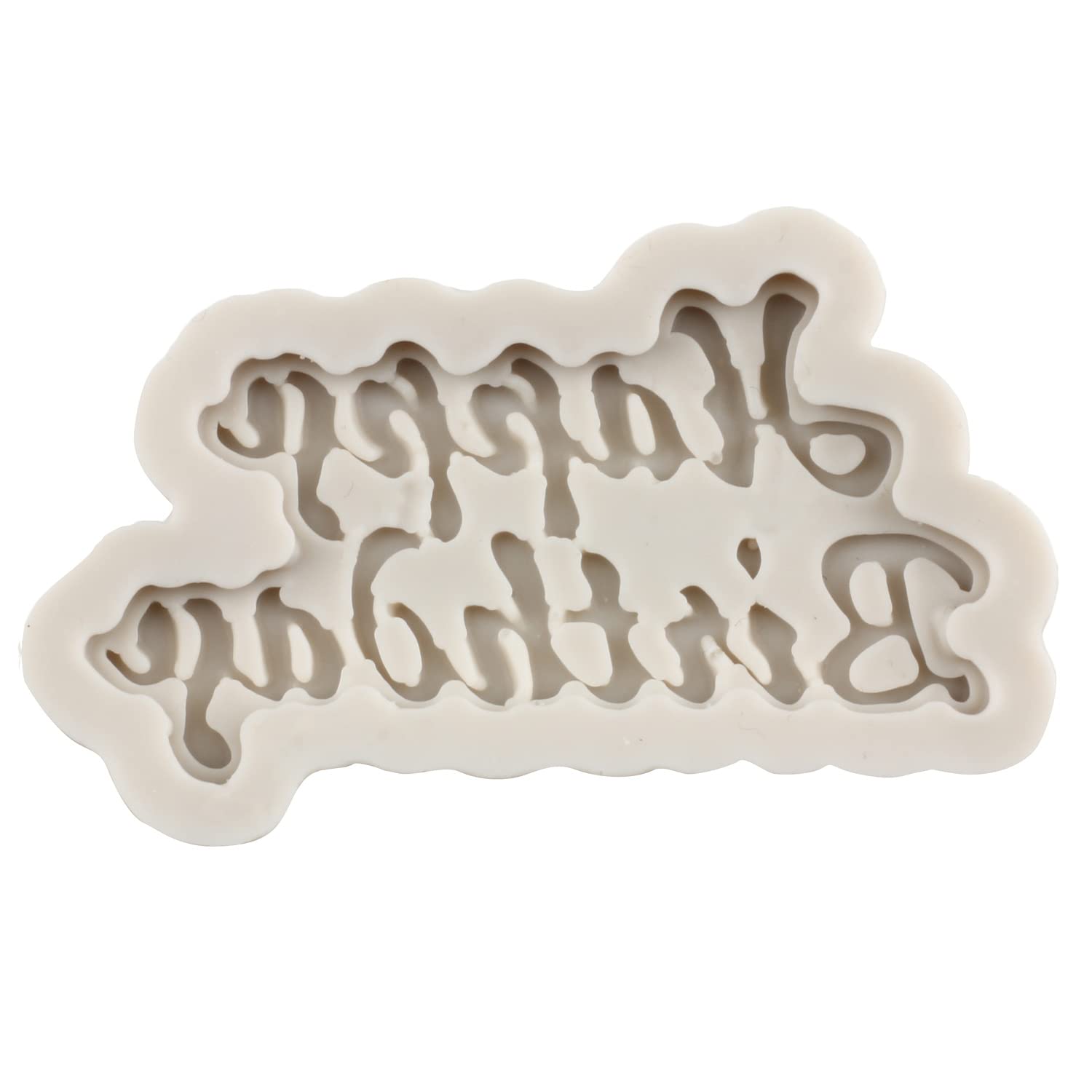 Happy Birthday Silicone Molds - Set of 6 Alphabet Fondant & Chocolate Letter Molds for Cake Decorating, Cupcake Toppers, Gum Paste, Candy & Polymer Clay - Perfect for Birthday Parties, DIY Baking & Home Decor