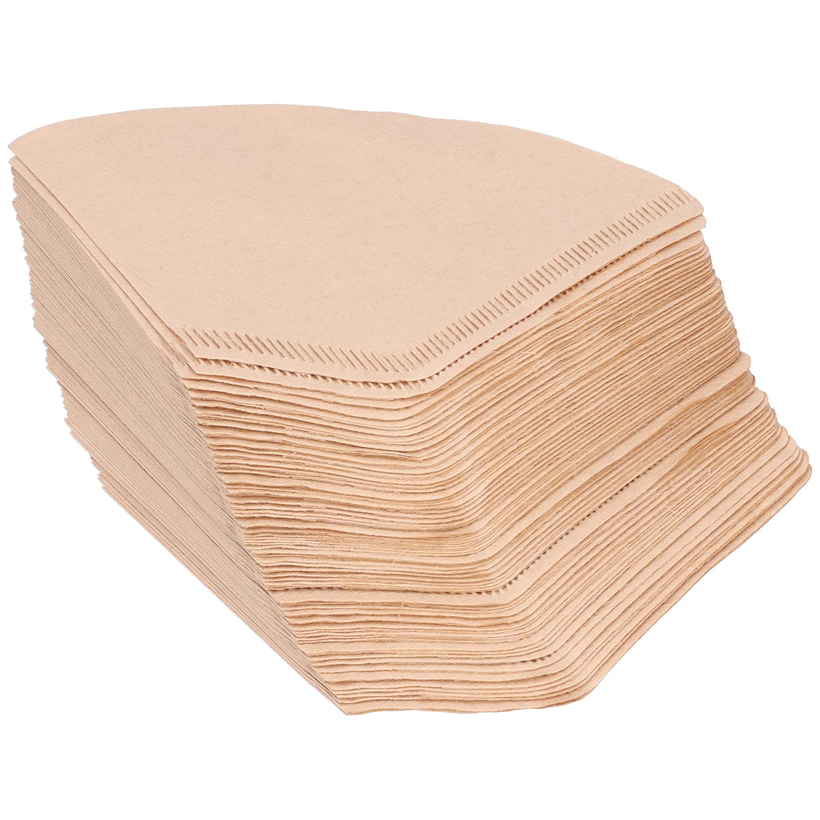 Fan-Shaped Coffee Filters 100Pcs - Wood Pulp Paper for Brewing at Home