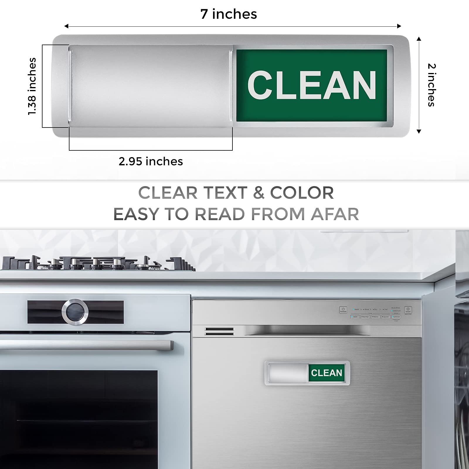 Strong Dishwasher Magnet - Clean/Dirty Sign for Kitchen & Home Decor | Durable Fridge Magnet for Dishwasher Door | Perfect for Modern Kitchens & Household Organization