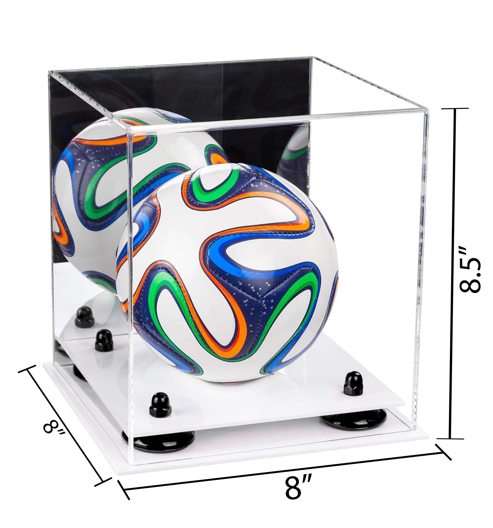 Mini Acrylic Soccer Ball Display Case - Perfect for Collectibles, Gifts & Home Decor - Showcase Miniature Soccer Balls in Style