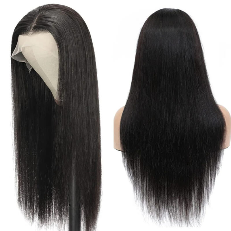 Eullair 13x4 Transparent Lace Front Wig - 100% Human Hair Straight Wig with Undetectable Lace for Natural Look | Perfect for Daily Wear, Cosplay, and Special Occasions
