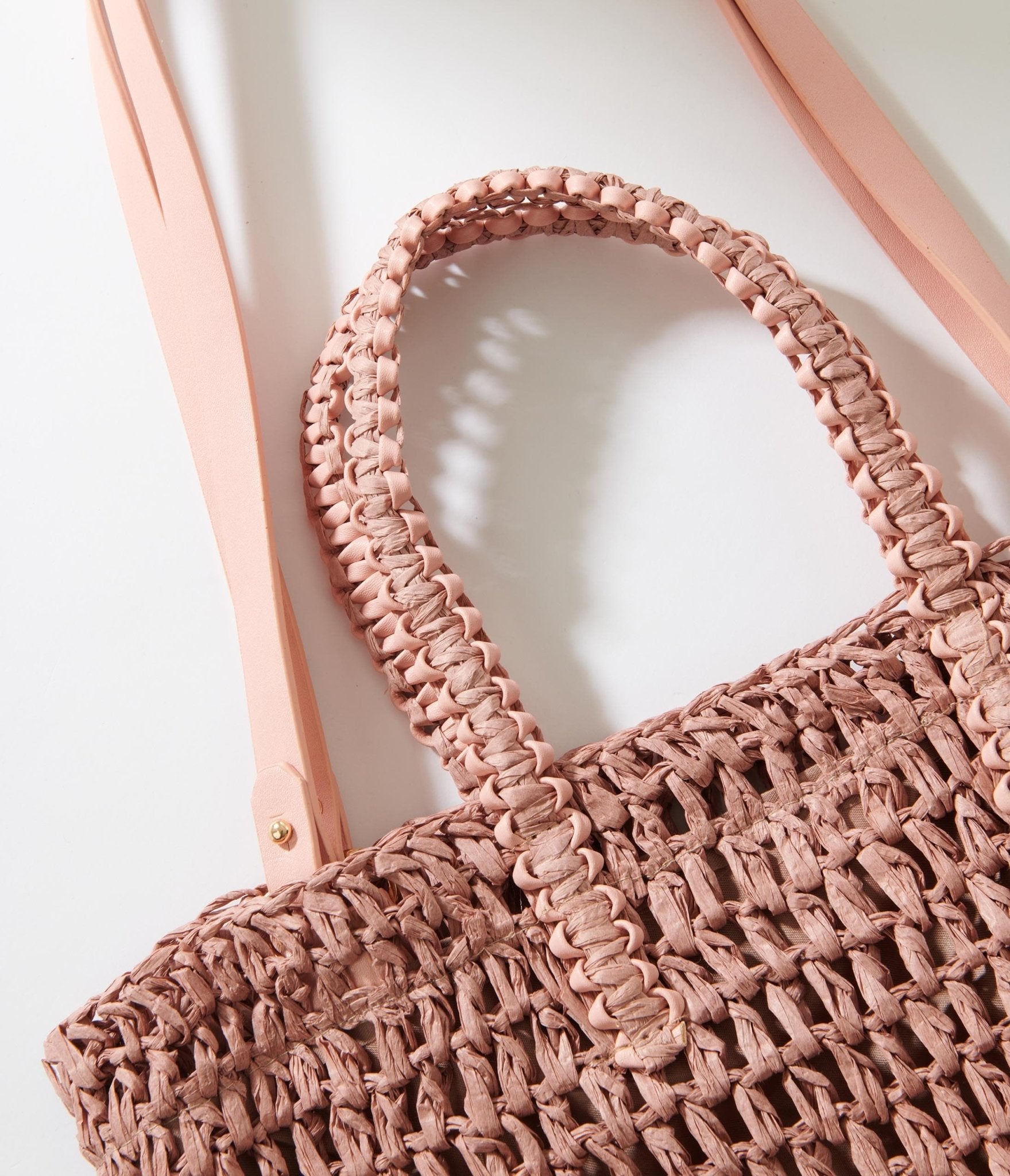 Stylish Mauve Pink Straw Tote Bag for Women - Summer Beach Bag, Picnic, Shopping & Daily Use