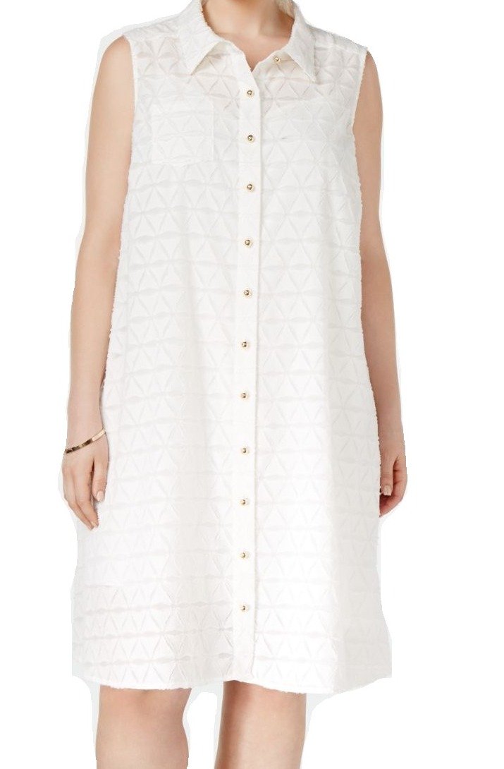 Calvin Klein Women's Shirt Dress - Casual & Office Wear, Button Down Long Sleeve Tunic Dress for Spring & Summer | Perfect for Work, Date Night & Weekend Outings