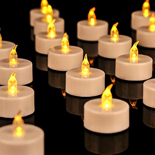 Warm yellow tealights