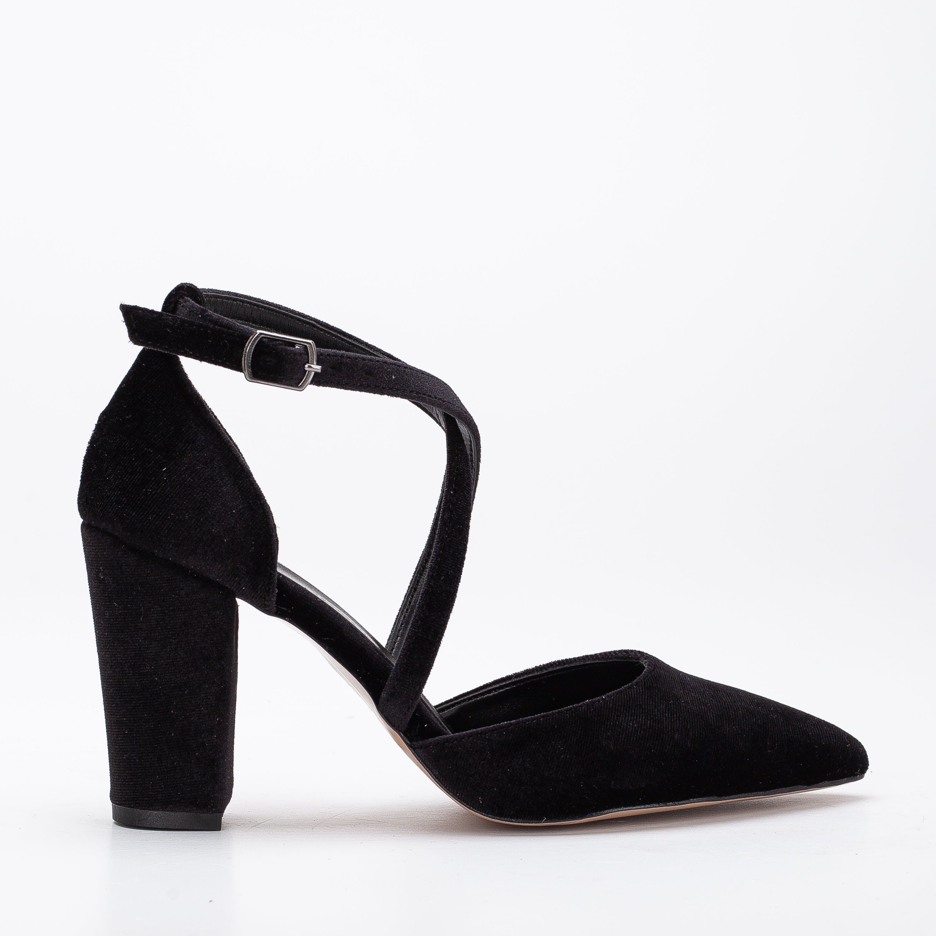 Black Velvet Criss Cross Strap High Heels for Women - Elegant Party & Evening Shoes for Prom, Wedding, and Special Occasions