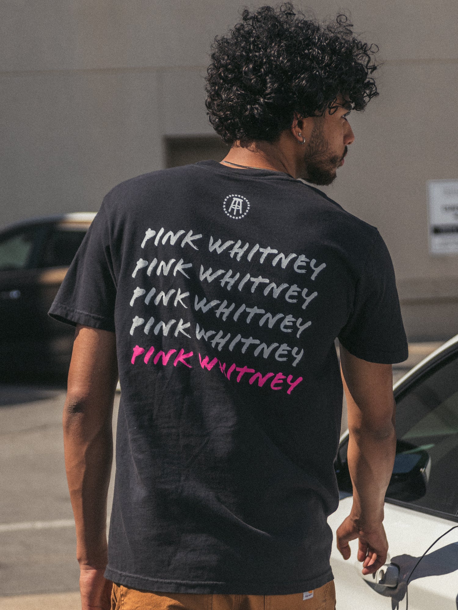 Barstool Sports Pink Whitney Repeat Pocket T-Shirt - Soft Cotton, Comfort Fit - Perfect for Casual Wear, Sports Events & Fan Merch