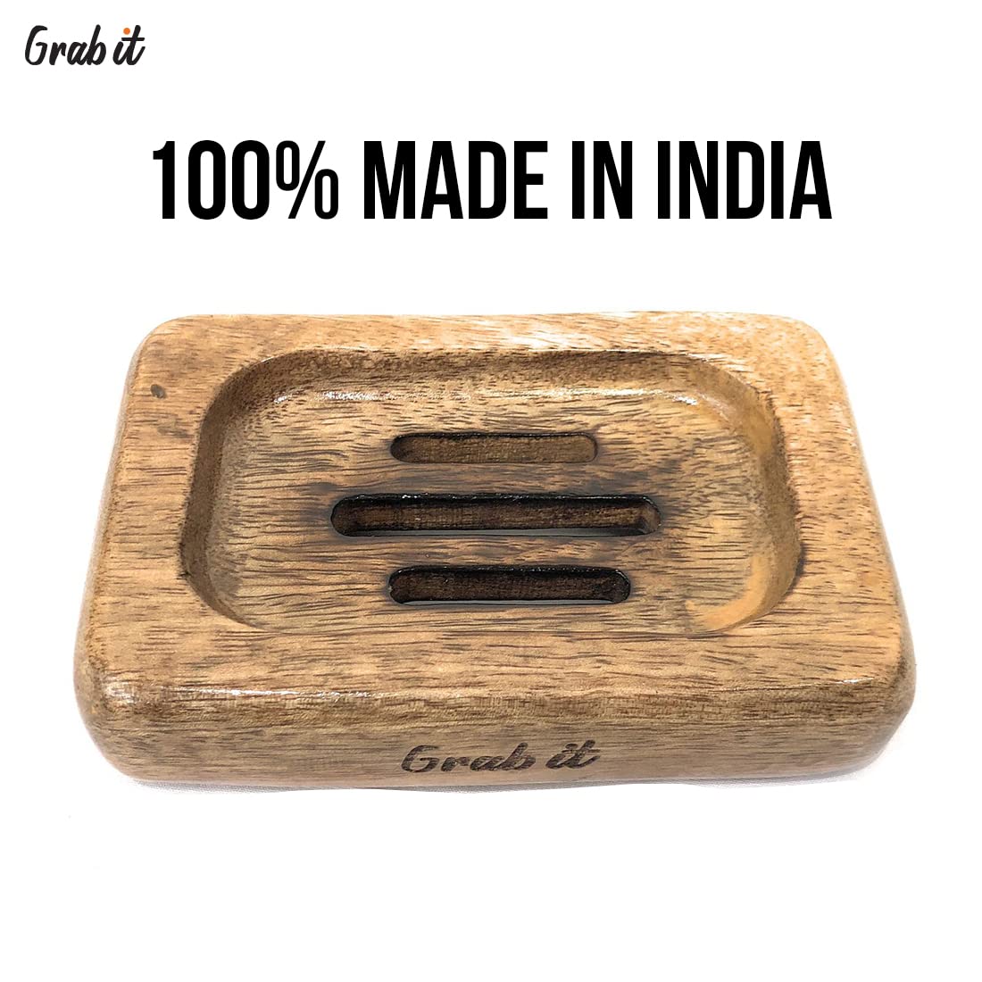 Premium Mango Wood Soap Dish - Handmade Natural Wooden Soap Holder for Bathroom, Shower & Kitchen | Eco-Friendly Bath Accessory for Spa, Vanity & Farmhouse Decor