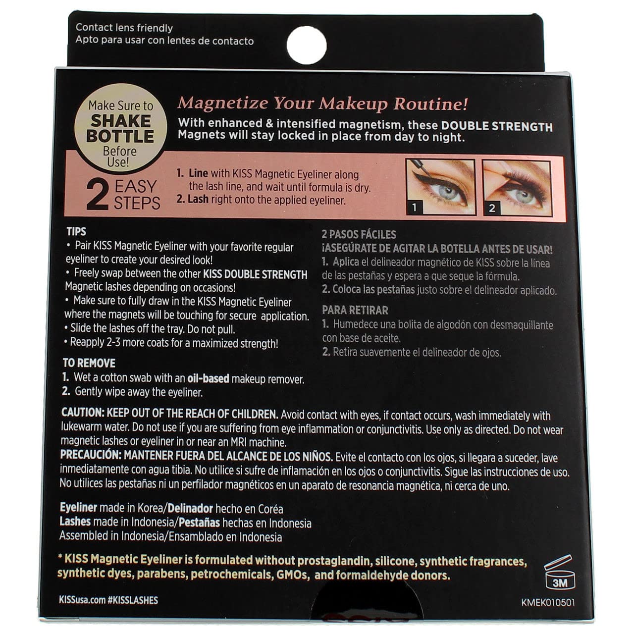 Magnetic Eyeliner and Eyelash Kit - 6 Pack False Lashes with Strong Hold for All-Day Wear | Perfect for Parties, Weddings & Special Occasions