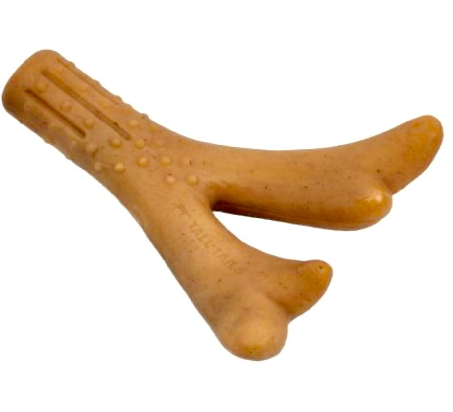 Premium Deer Antler Chew Dog Treat - Small Size 5.3x3.8 Inches, Natural Bacon Flavor - Perfect for Teething Puppies & Aggressive Chewers - Long-Lasting Dental Health Toy for Indoor & Outdoor Play