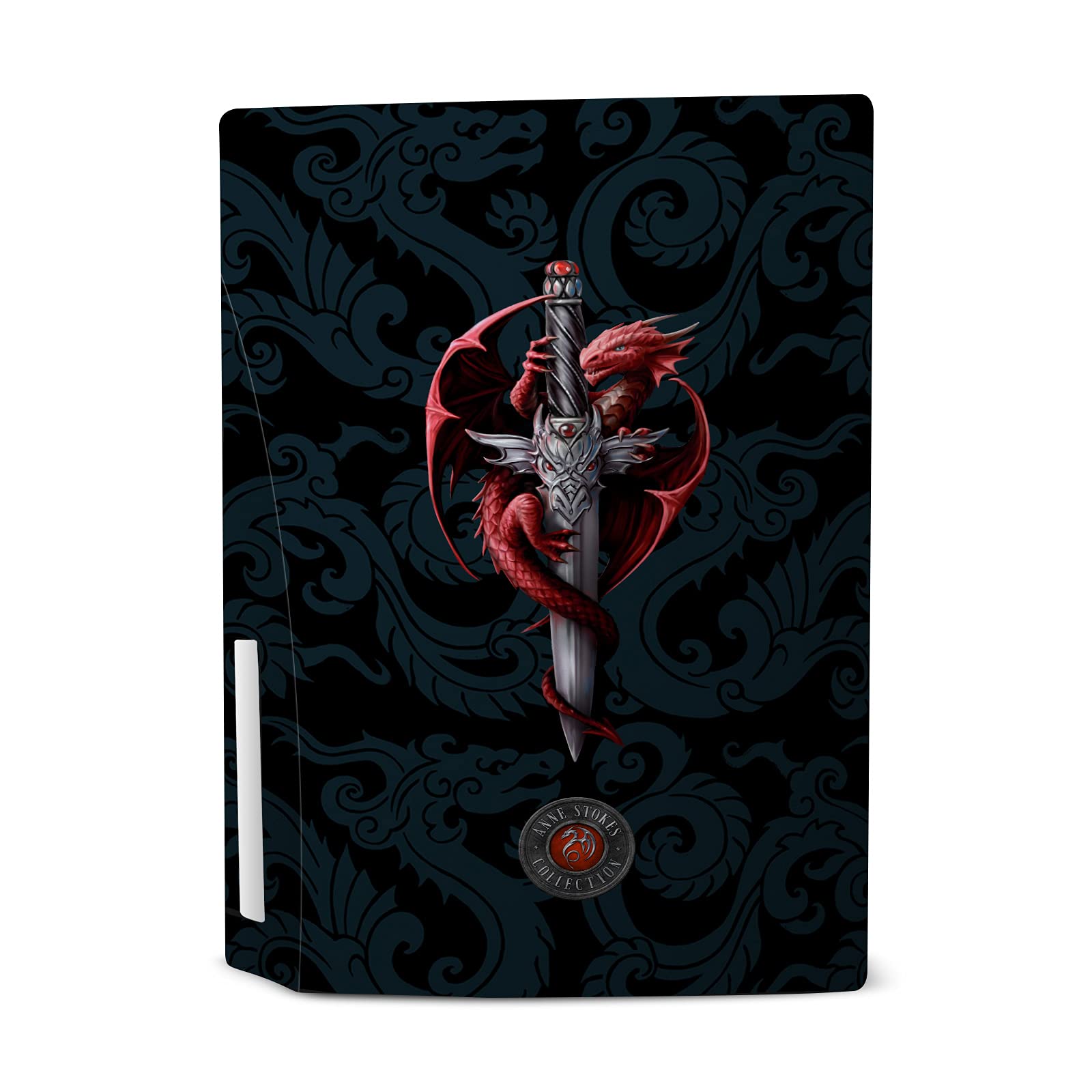 Officially Licensed Anne Stokes Dragon Dagger Art PS5 Skin Cover - Matte Vinyl Faceplate Sticker for Sony PlayStation 5 Disc Console & DualSense Controller - Perfect for Gaming Setups & Collector Displays