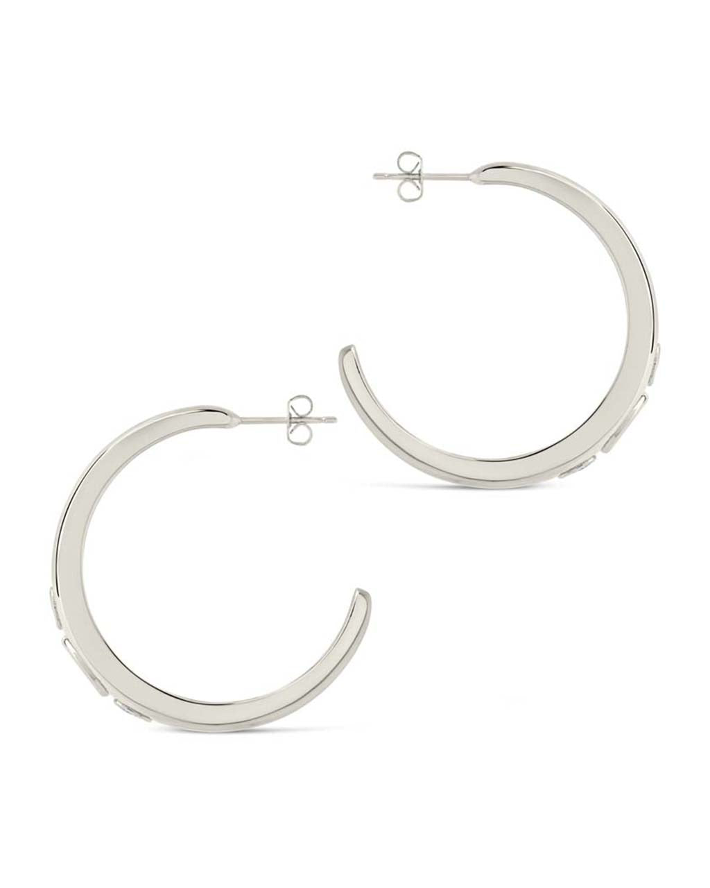 Soren Oval CZ Statement Hoops - Elegant Cubic Zirconia Earrings for Women, Perfect for Parties, Weddings & Special Occasions