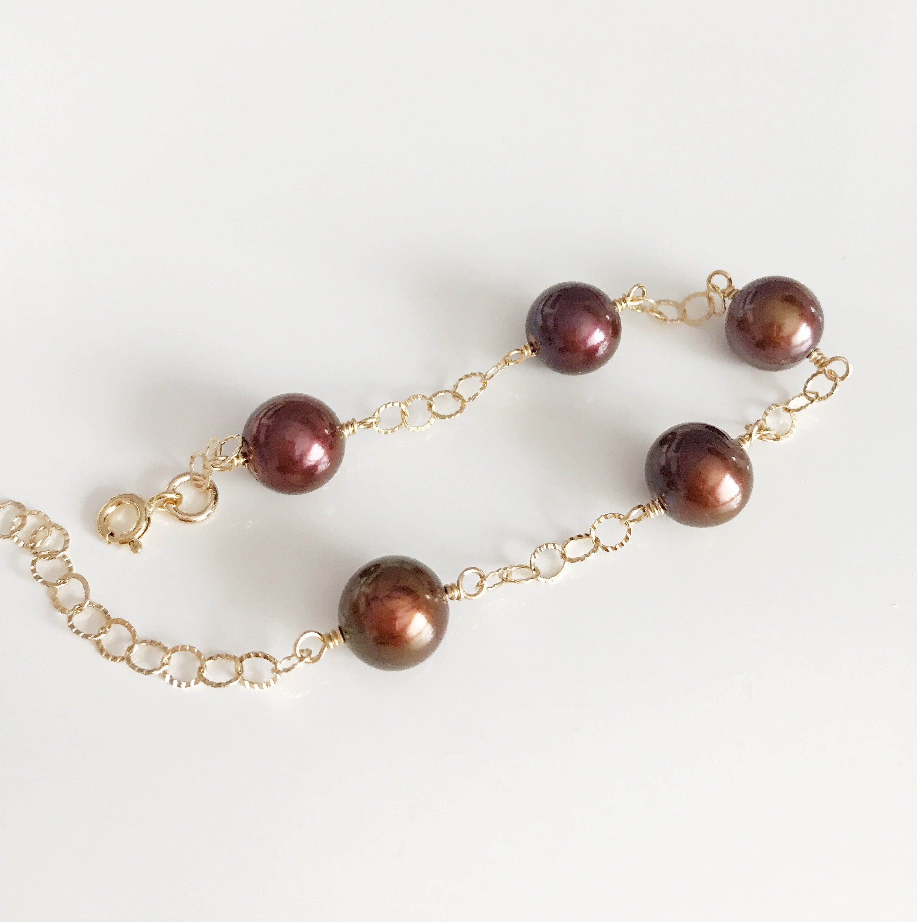 LEILANI Chocolate Pearl Bracelet (B307) - Elegant Jewelry for Women, Perfect for Parties, Weddings & Everyday Wear