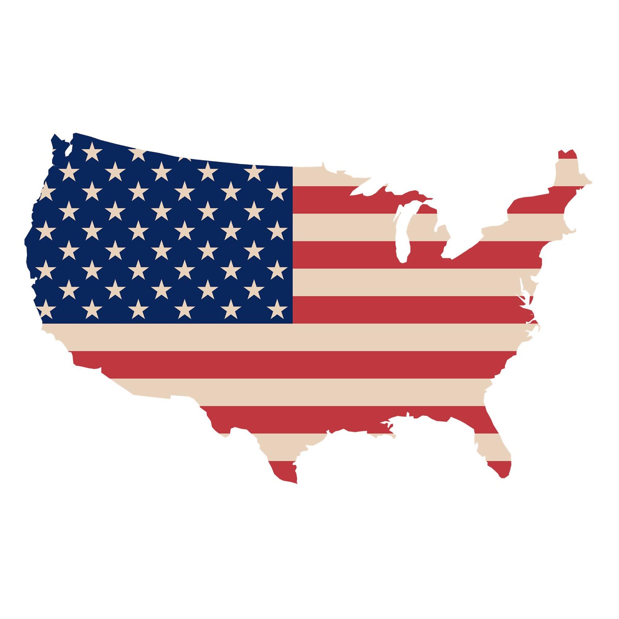 USA Flag Sticker - Patriotic Square Bumper Decal for Cars, Laptops & Windows | Durable Vinyl American Flag Car Sticker for Vehicles, Notebooks, Coolers | Perfect for 4th of July, Memorial Day & Patriotic Events