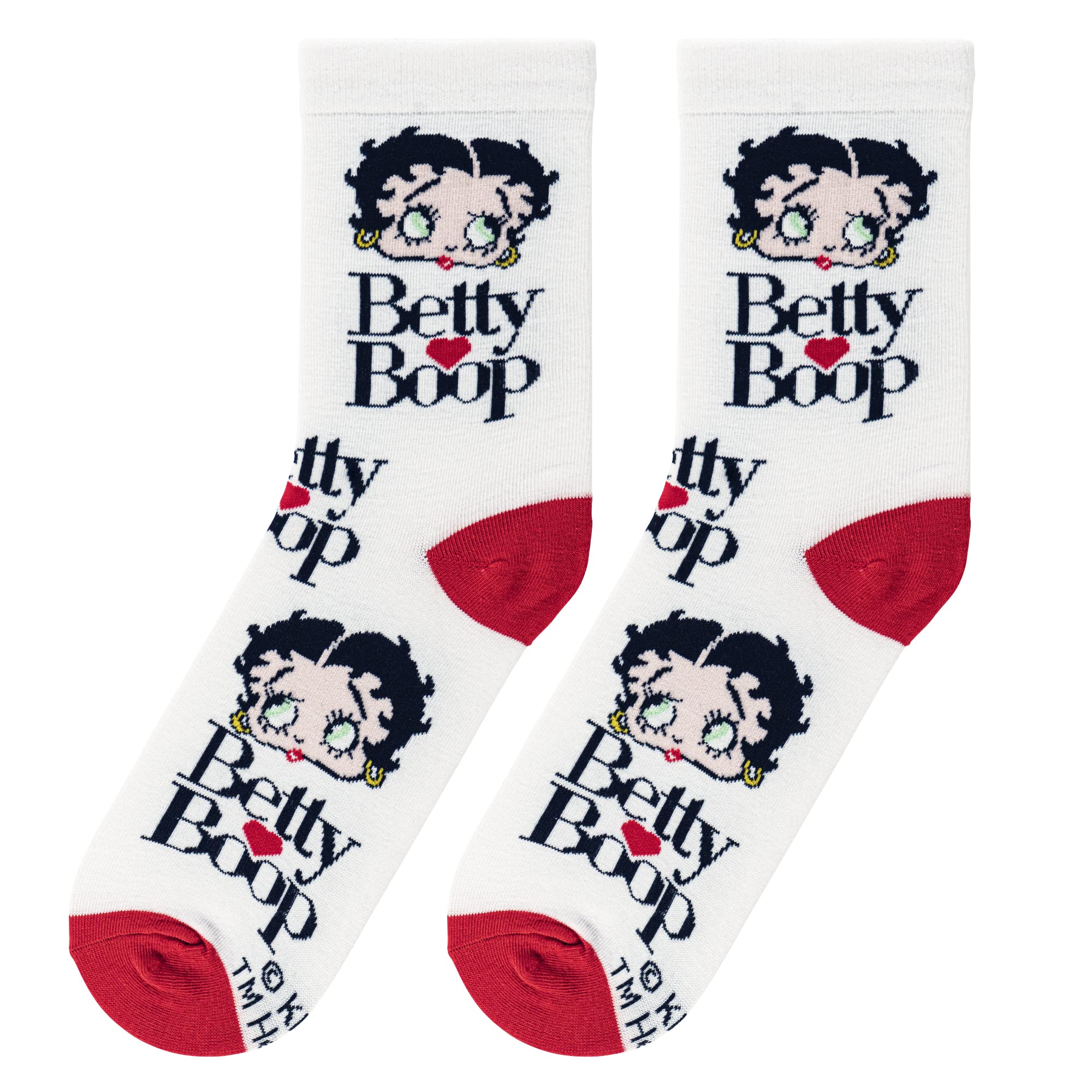 Betty Boop Novelty Crew Socks for Women - Fun Printed Crazy Socks - Perfect for Cosplay, Gifts & Everyday Fashion