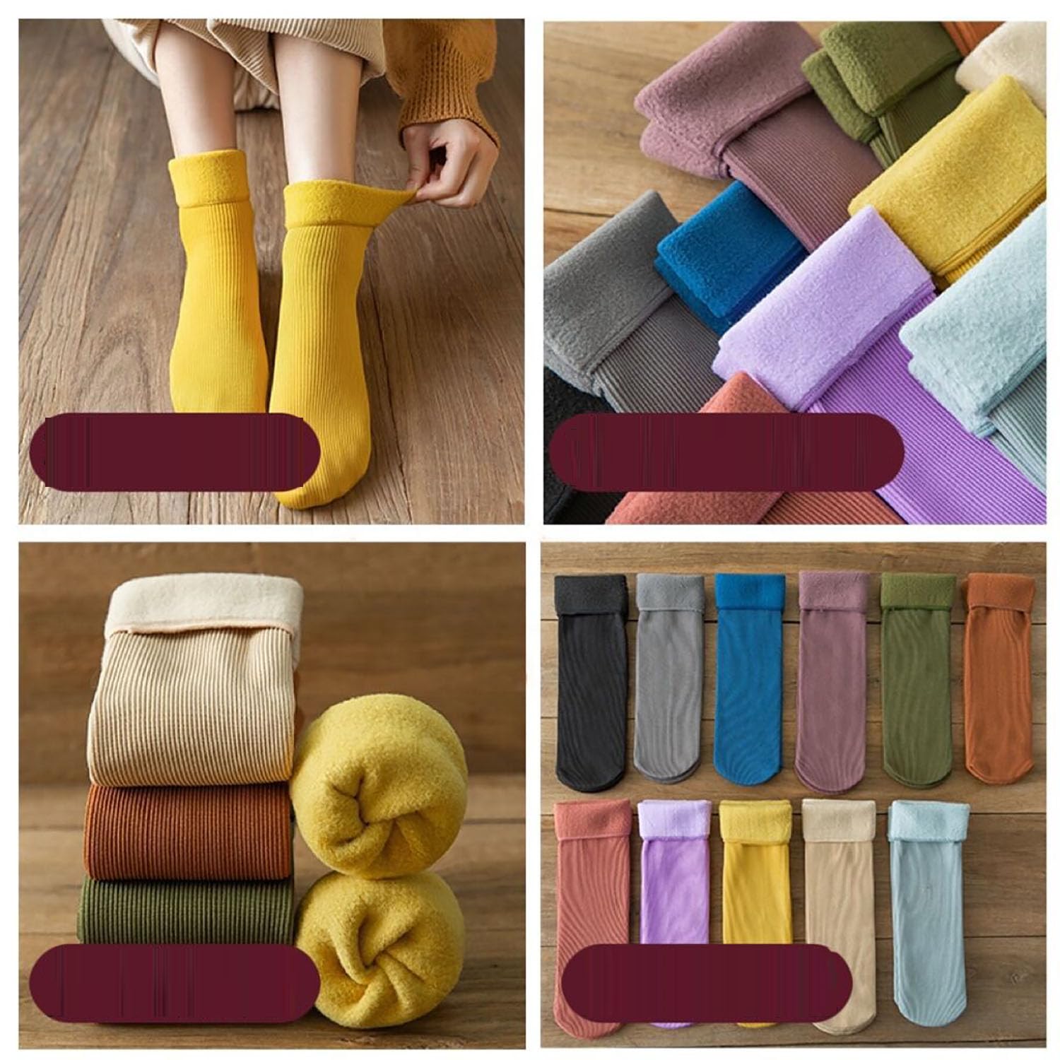 Manlira Women's Ultra-Soft Velvet Thermal Socks - Fleece-Lined Winter Warm Snow Socks for Cold Weather | Cozy Indoor & Outdoor Wear for Hiking, Snowboarding & Home Comfort