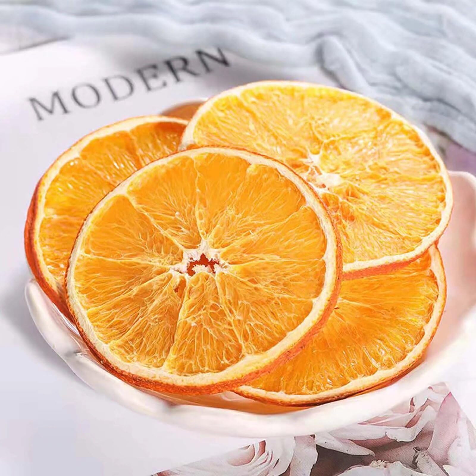 Premium Dried Orange Slices 3.52oz (100g) - Natural Dehydrated Mandarin Wheels for Cocktails, Baking, Crafts, Tea & Holiday Decor - Perfect for Cocktail Garnish, Cake Topping, DIY Projects & Festive Home Decorations