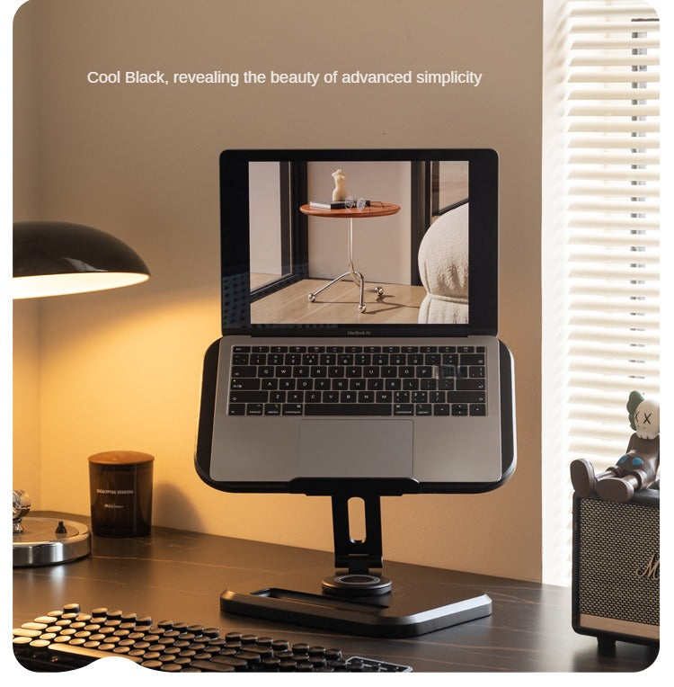 Premium Solid Wood Laptop Stand - Adjustable Height Oak/Ash/Walnut Computer Riser for Ergonomic Office & Home Workspace (Desk Organization, Standing Desk Converter)