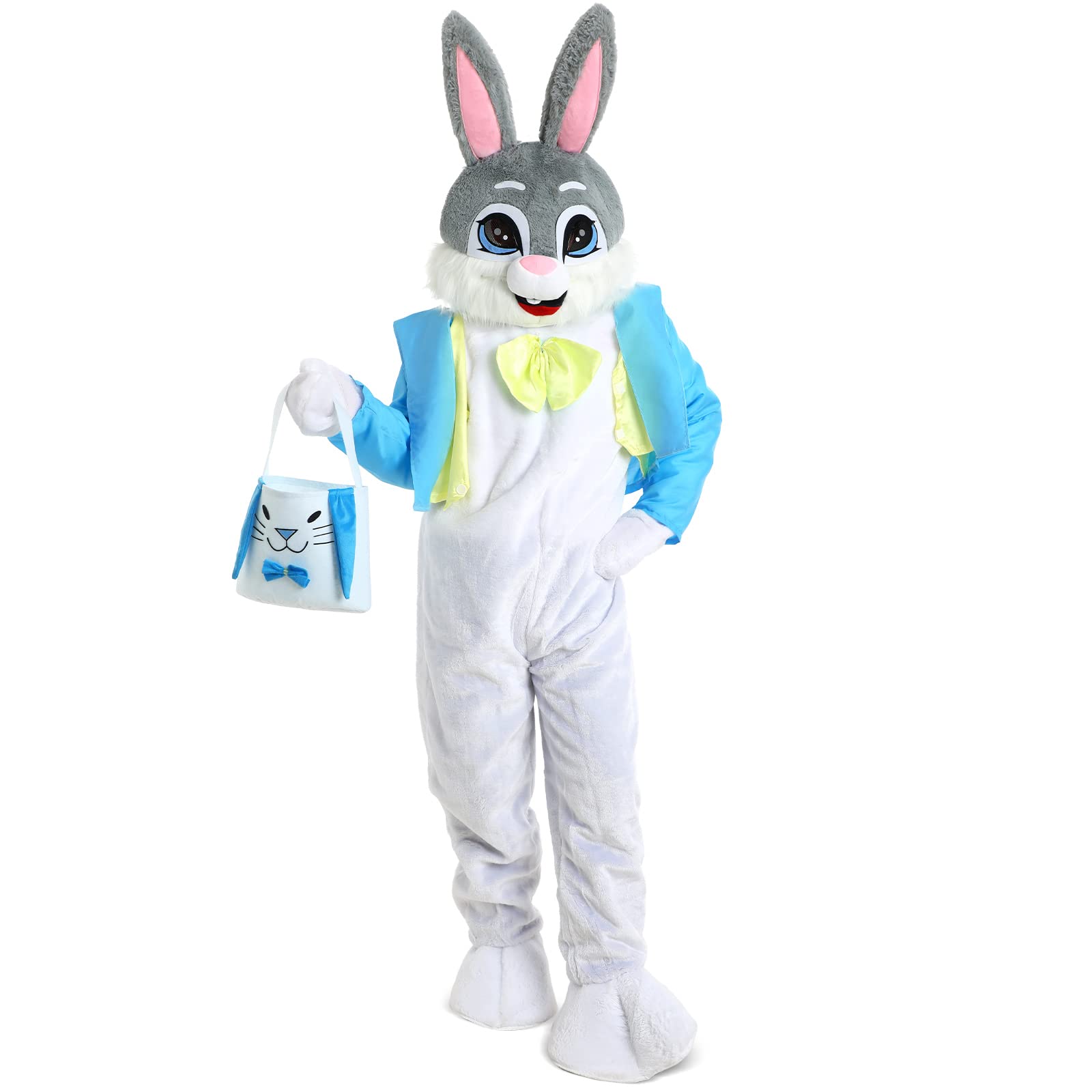 Patelai Adult Easter Bunny Costume - Plus Size Plush Rabbit Outfit for Men & Women | Easter Party, Cosplay, Mascot, Holiday Celebration